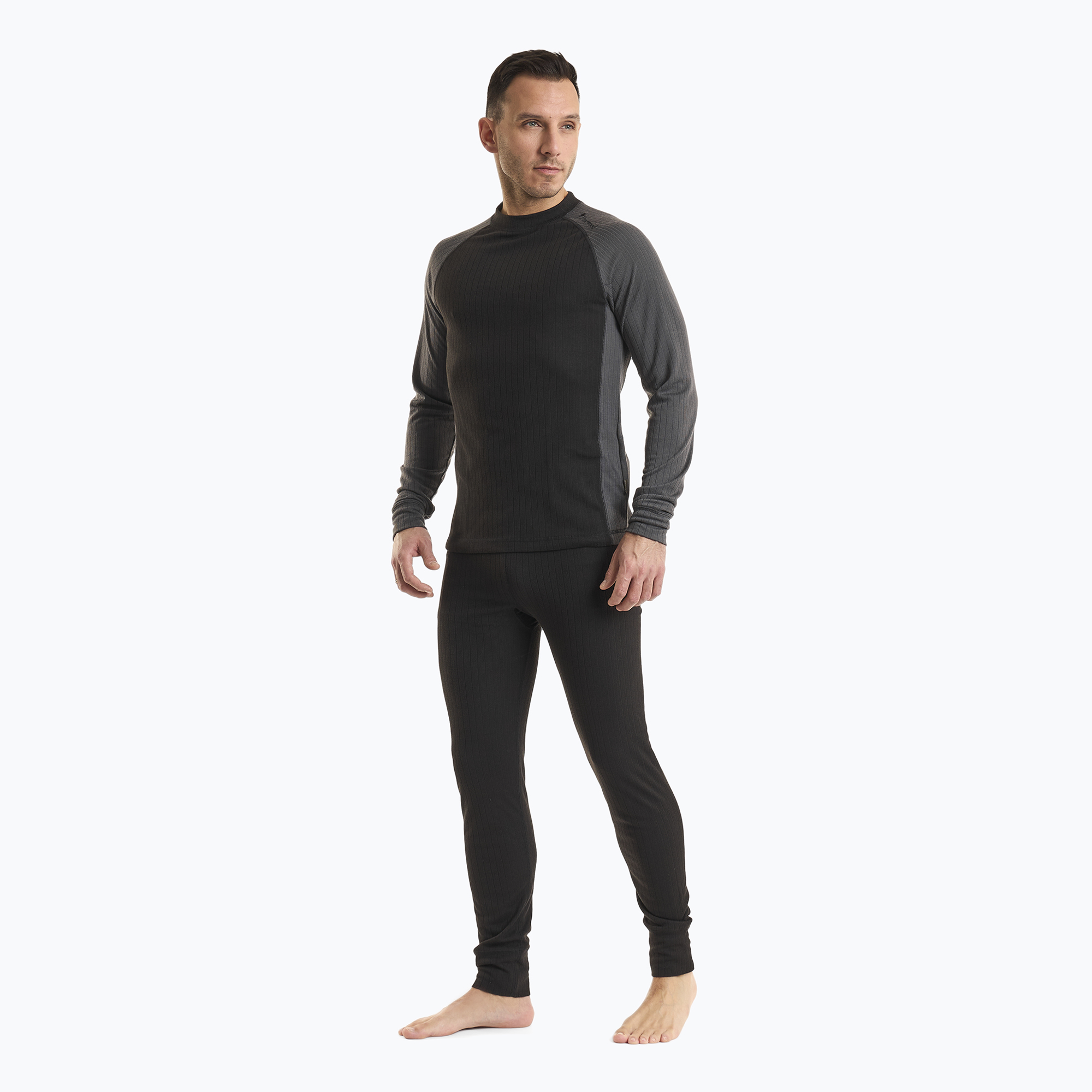 Set di intimo termico da uomo Pinewood Finnveden Base Layer nero/grigio scuro (L) (Finnveden Base Layer 5408)