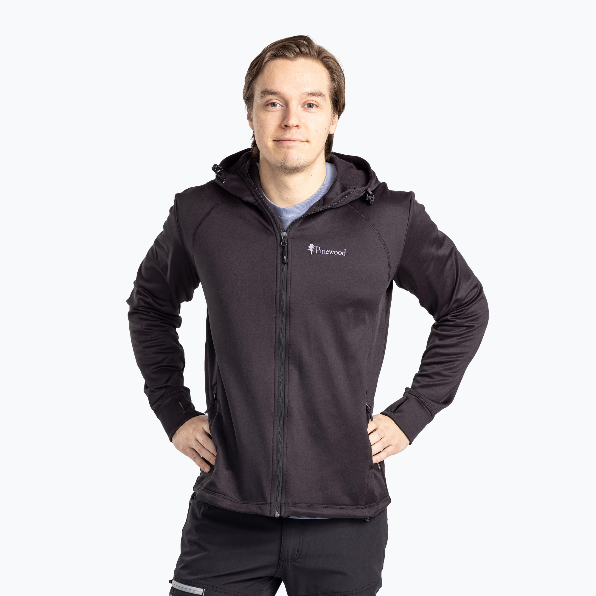 Felpa con cappuccio Pinewood Finnveden nera da uomo (M) (Finnveden Hoodie 1-5319)