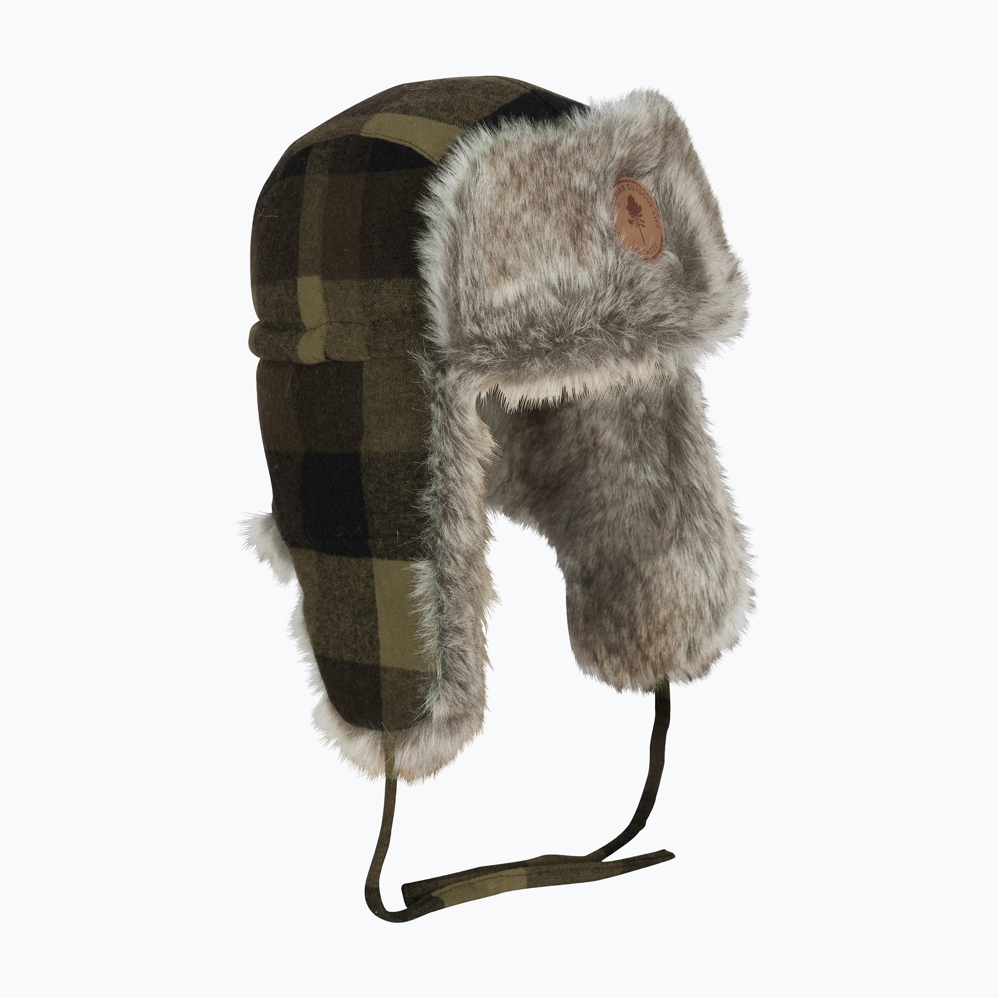 Czapka zimowa Pinewood Classic Checked Fur green/black 