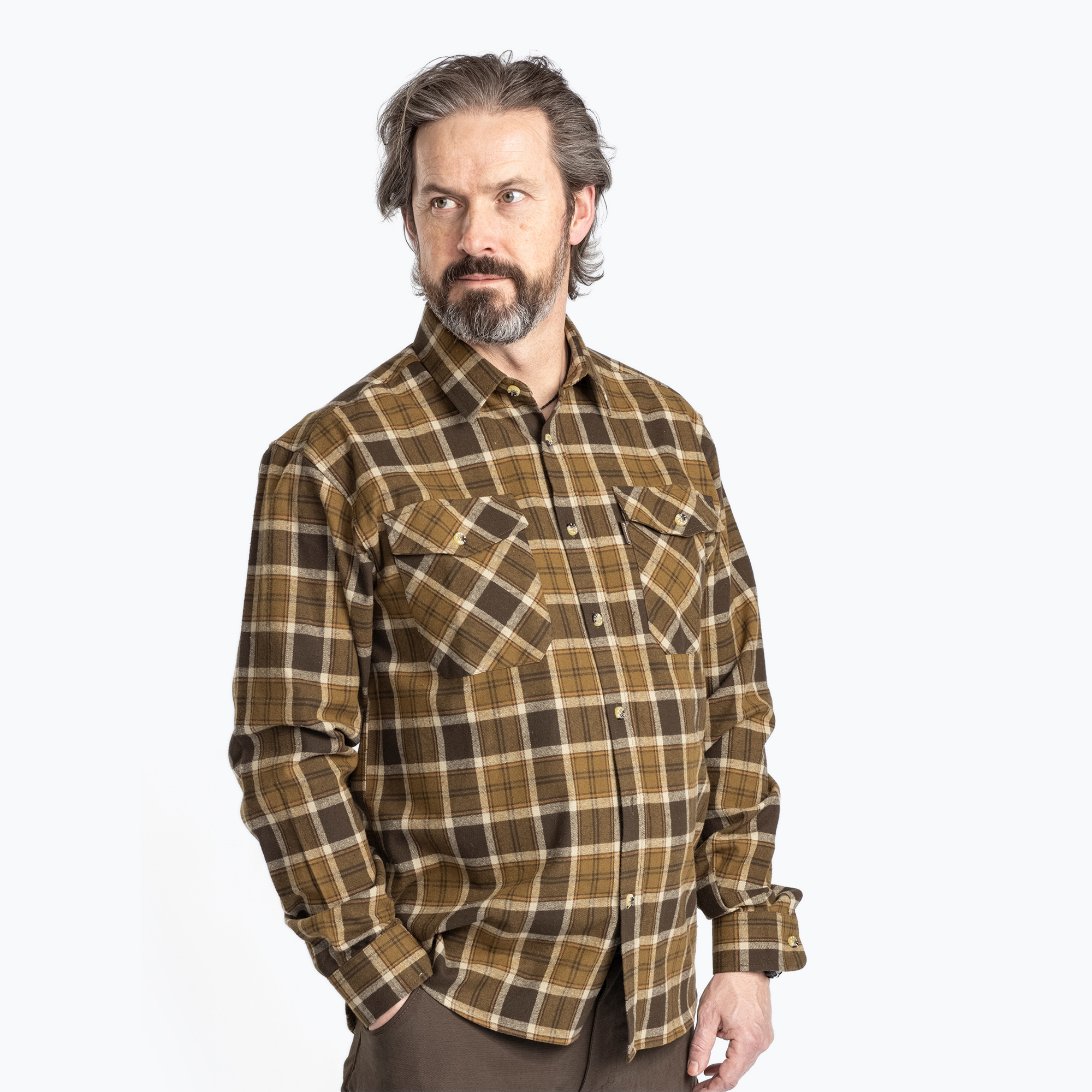 Koszula męska Pinewood Härjedalen h.olive/khaki 