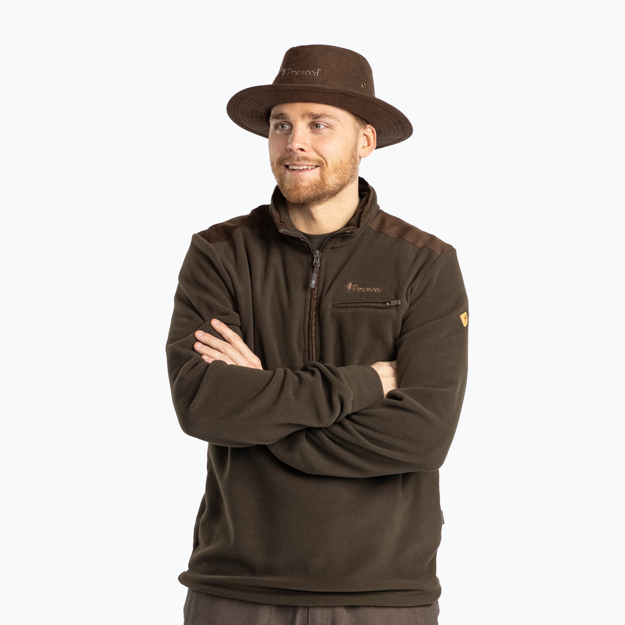 Bluza męska Pinewood Småland Hunters Half Zip h.brown 