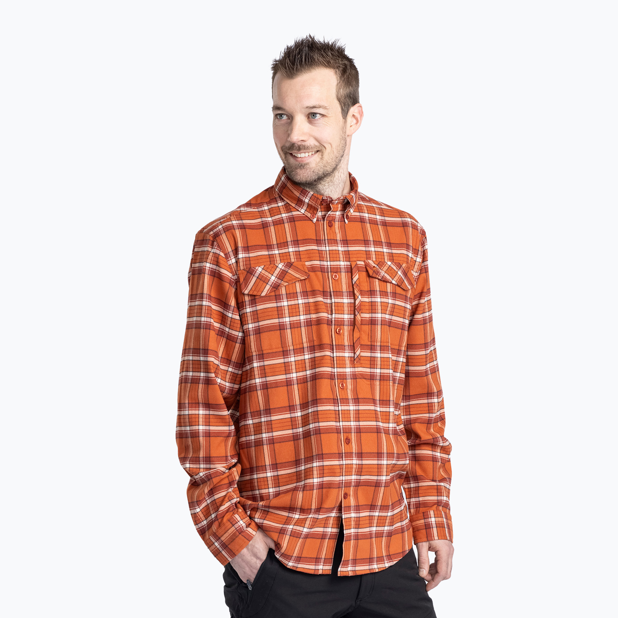 Koszula męska Pinewood Abisko Hiking Flanell burned orange 