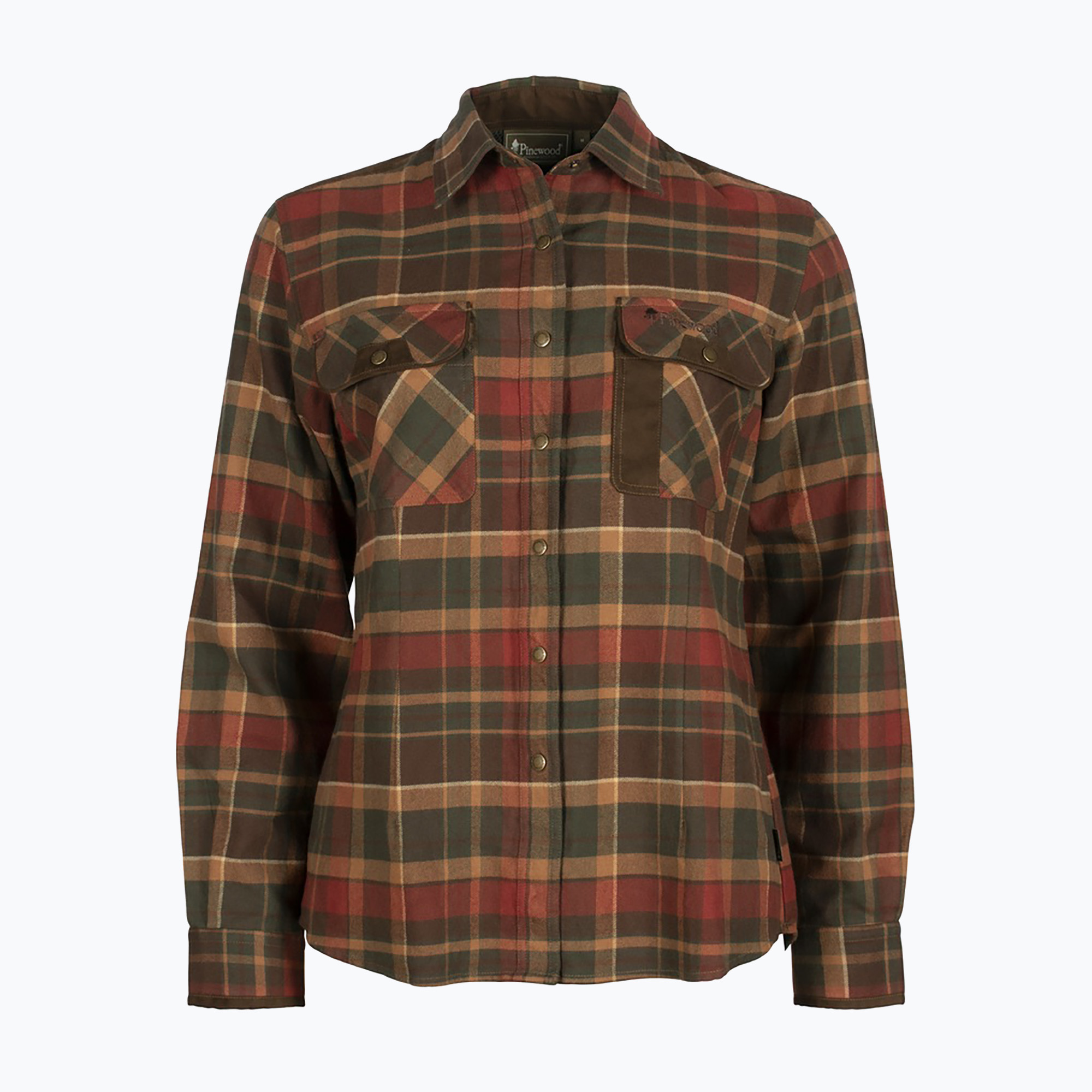 Koszula damska Pinewood Prestwick Exclusive d.green/terracotta 