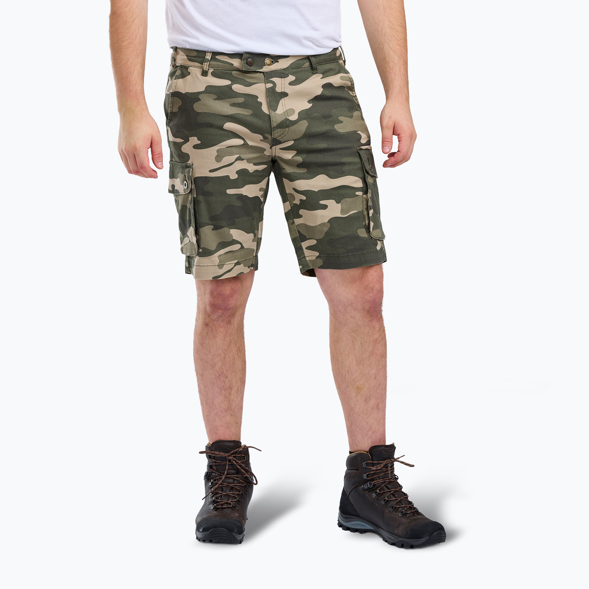 Spodenki trekkingowe męskie Pinewood Värnamo Serengeti khaki camou 