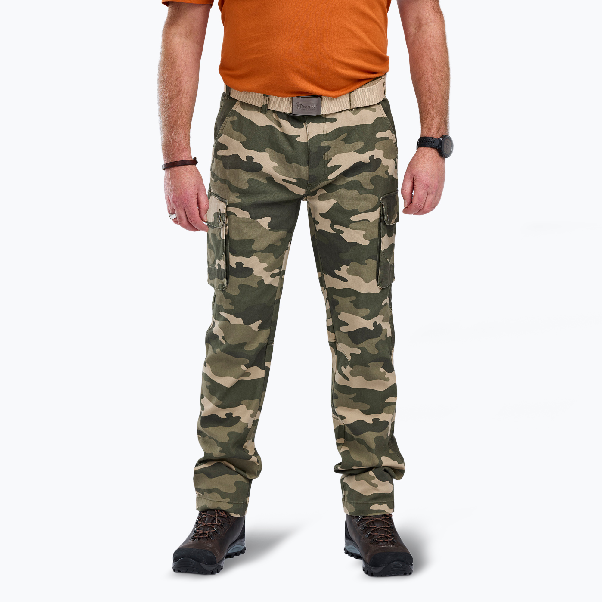 Spodnie trekkingowe męskie Pinewood Värnamo Serengeti khaki camou 