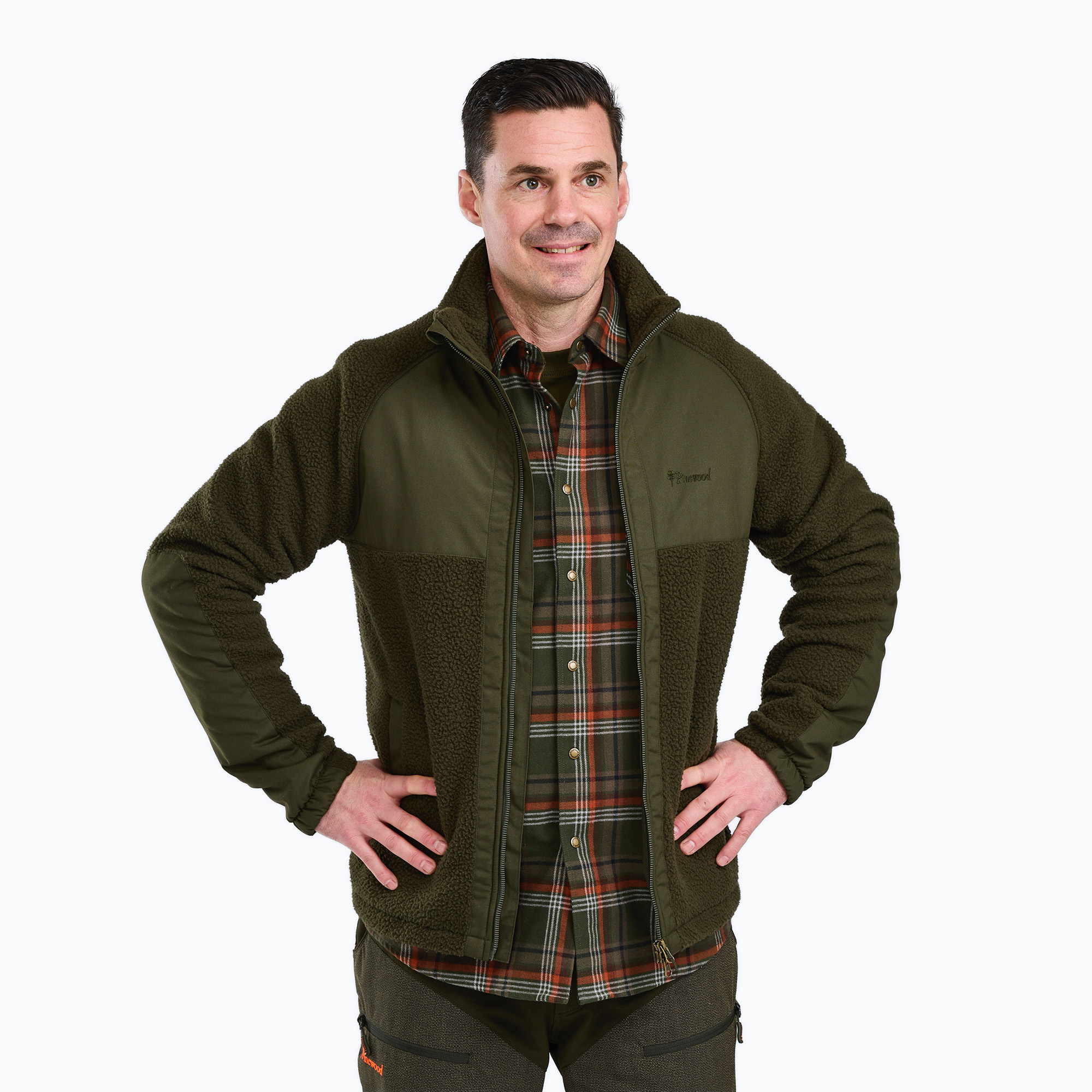 Kurtka męska Pinewood Pile Fleece moss green 