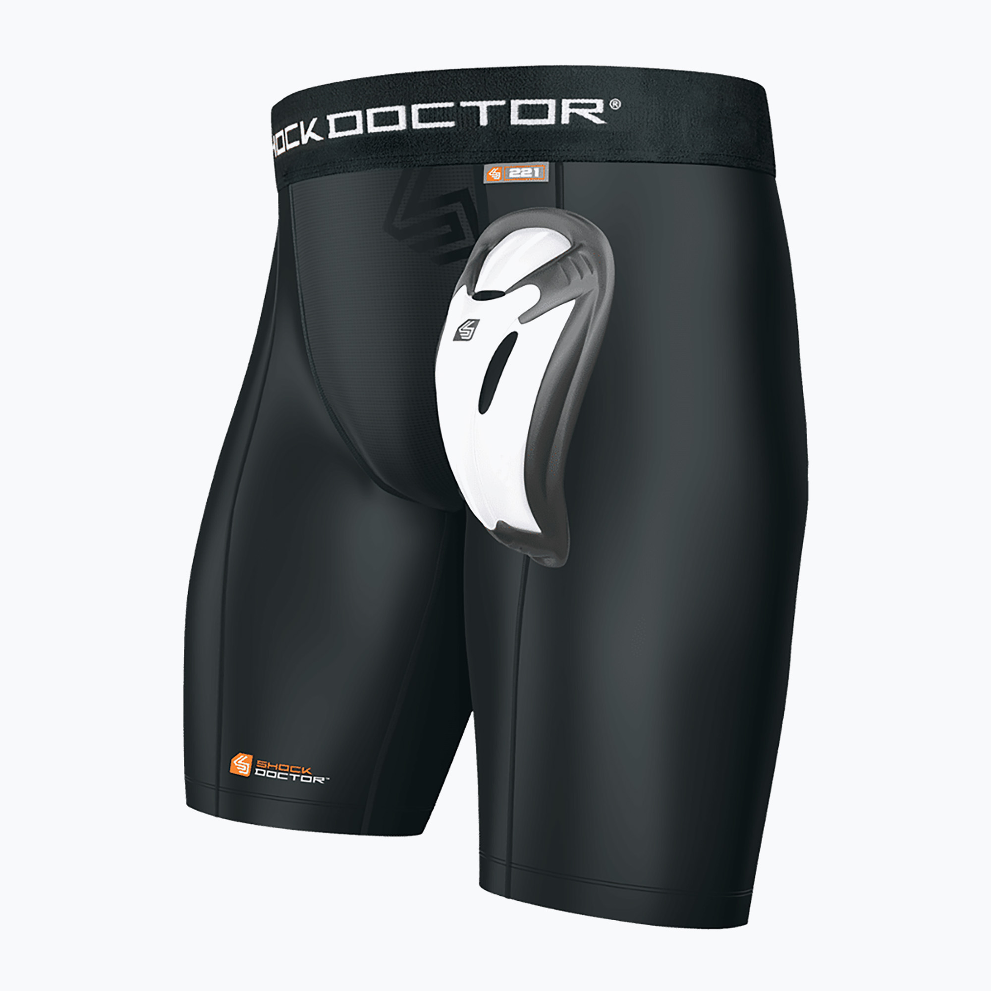 Spodenki kompresyjne z ochraniaczem męskie Shock Doctor Core Compression czarne 