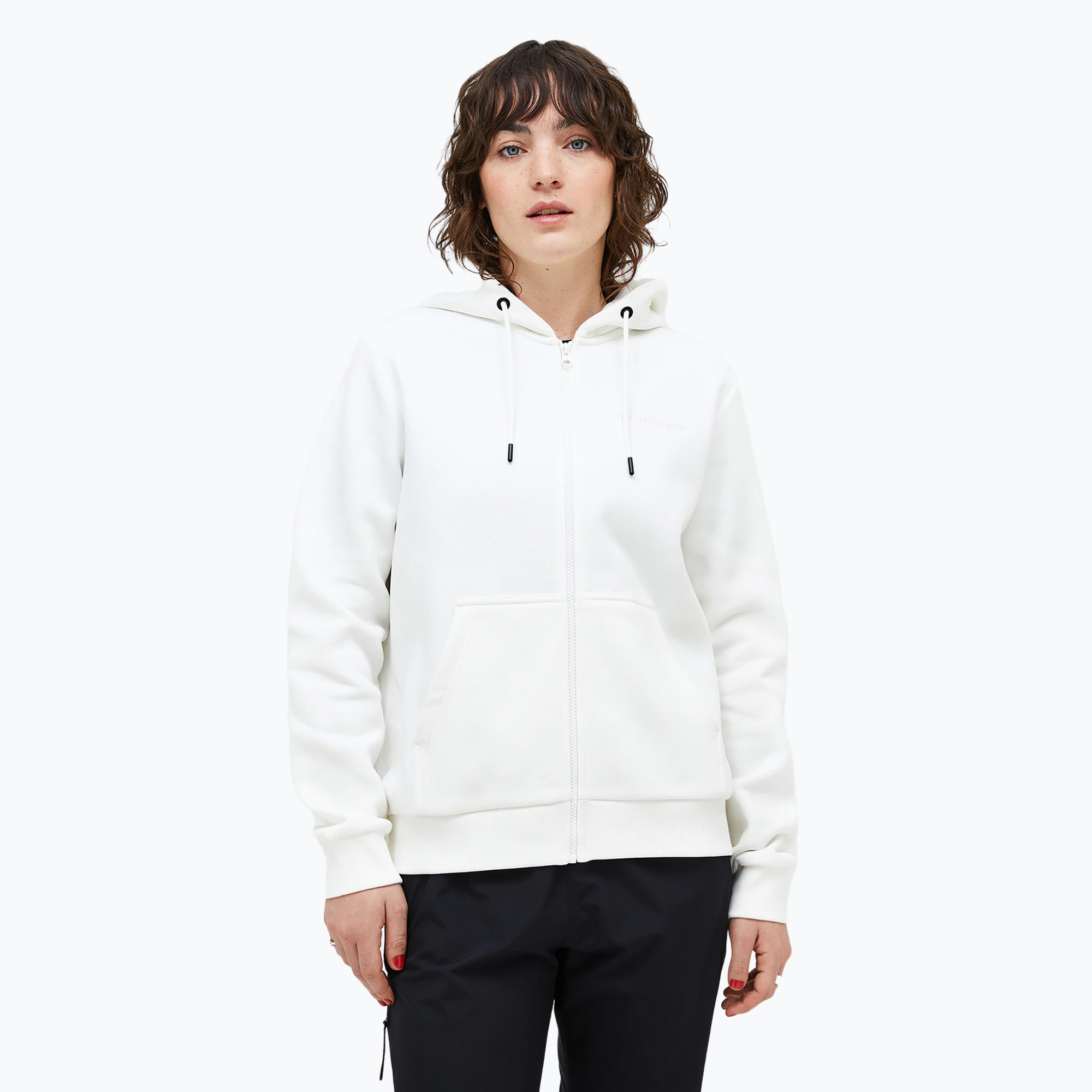 Bluza damska Peak Performance Original Small Logo Zip off white 