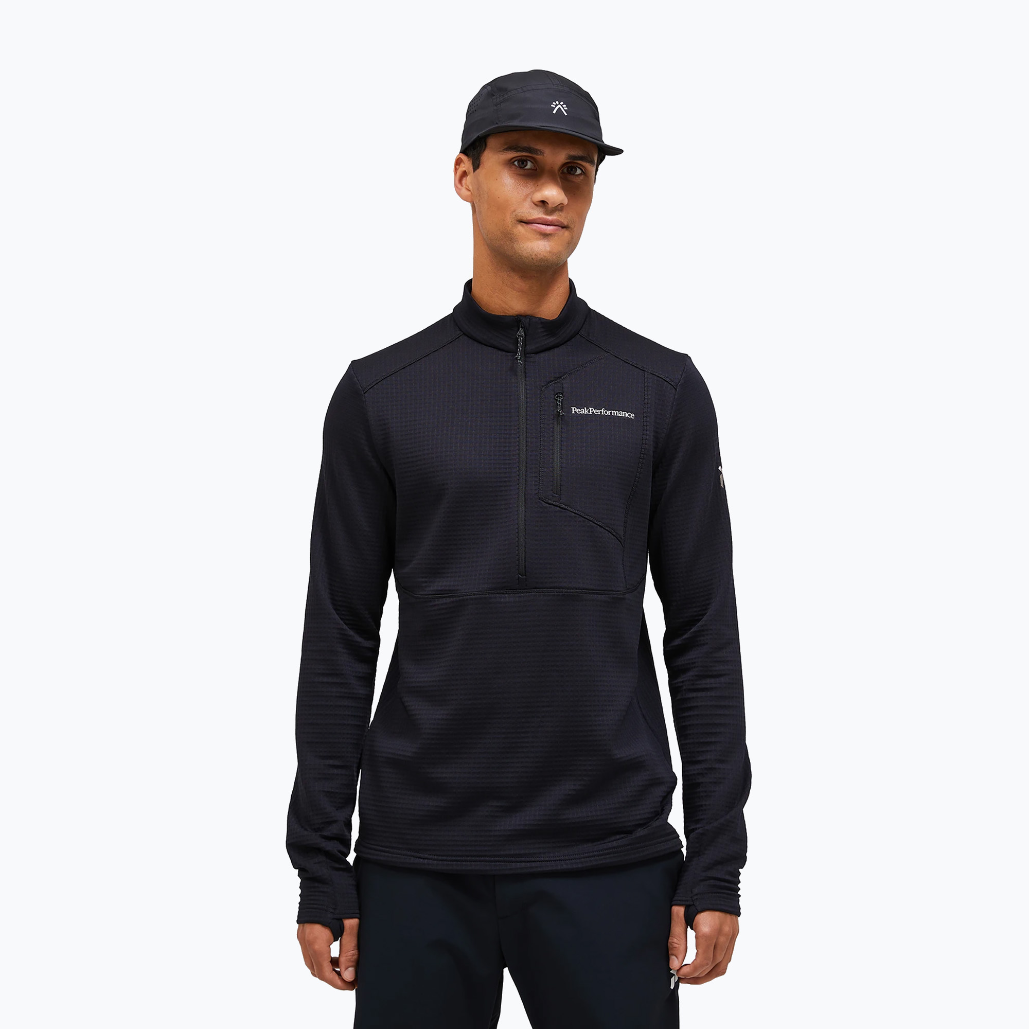 Мъжки поларен суитшърт Peak Performance Trail Polartec Power Grid Half Zip black