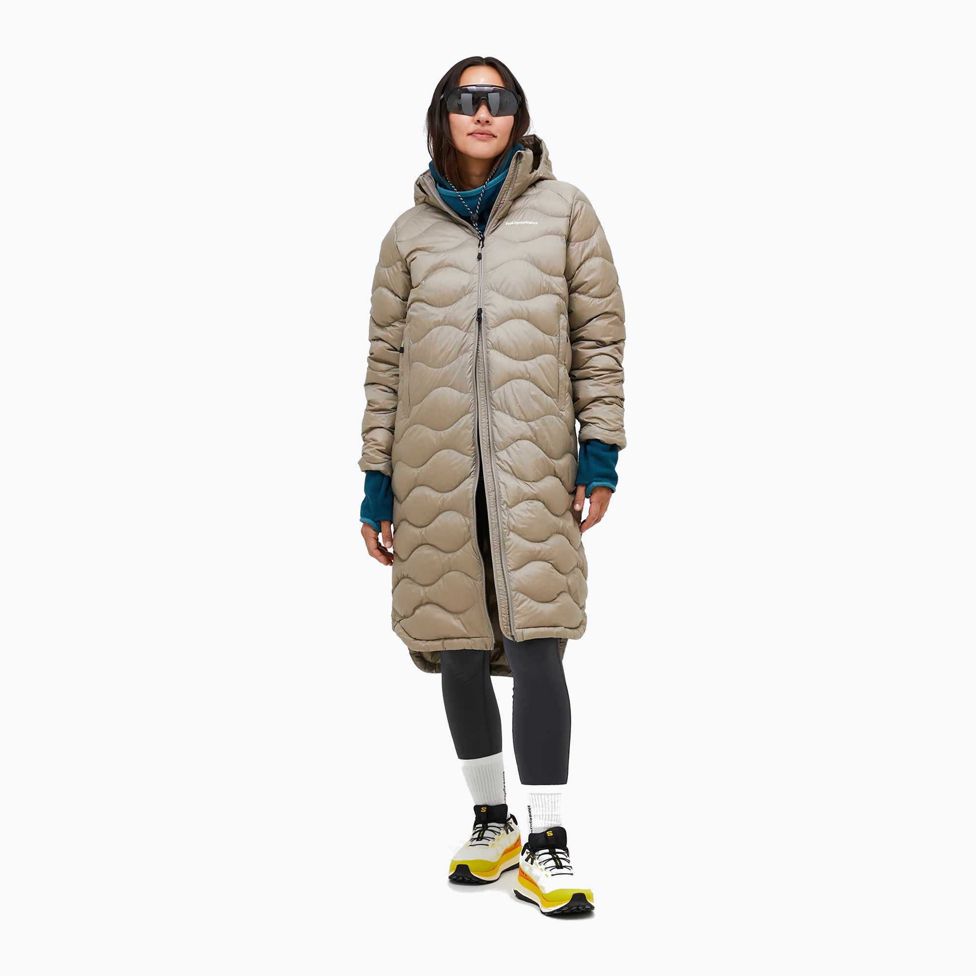 Płaszcz puchowy damski Peak Performance Helium Down Coat avid beige 
