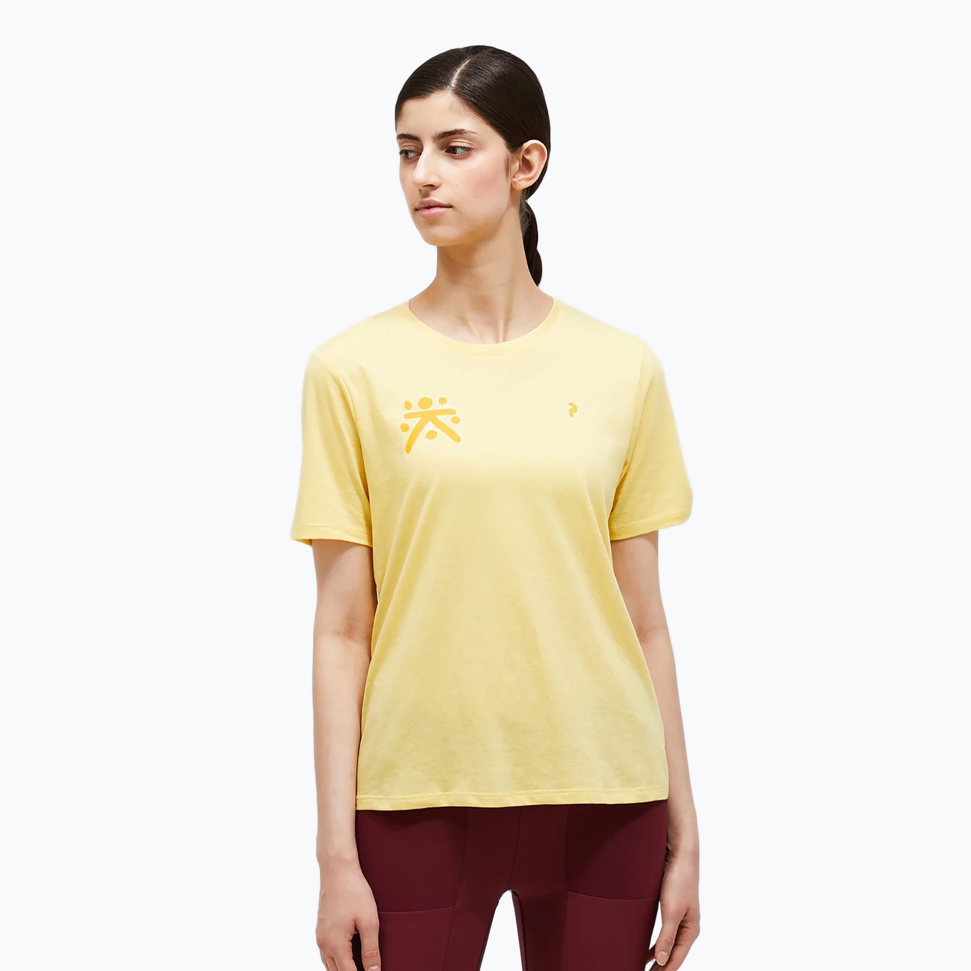 Koszulka damska Peak Performance Explore Graphic mellow yellow 