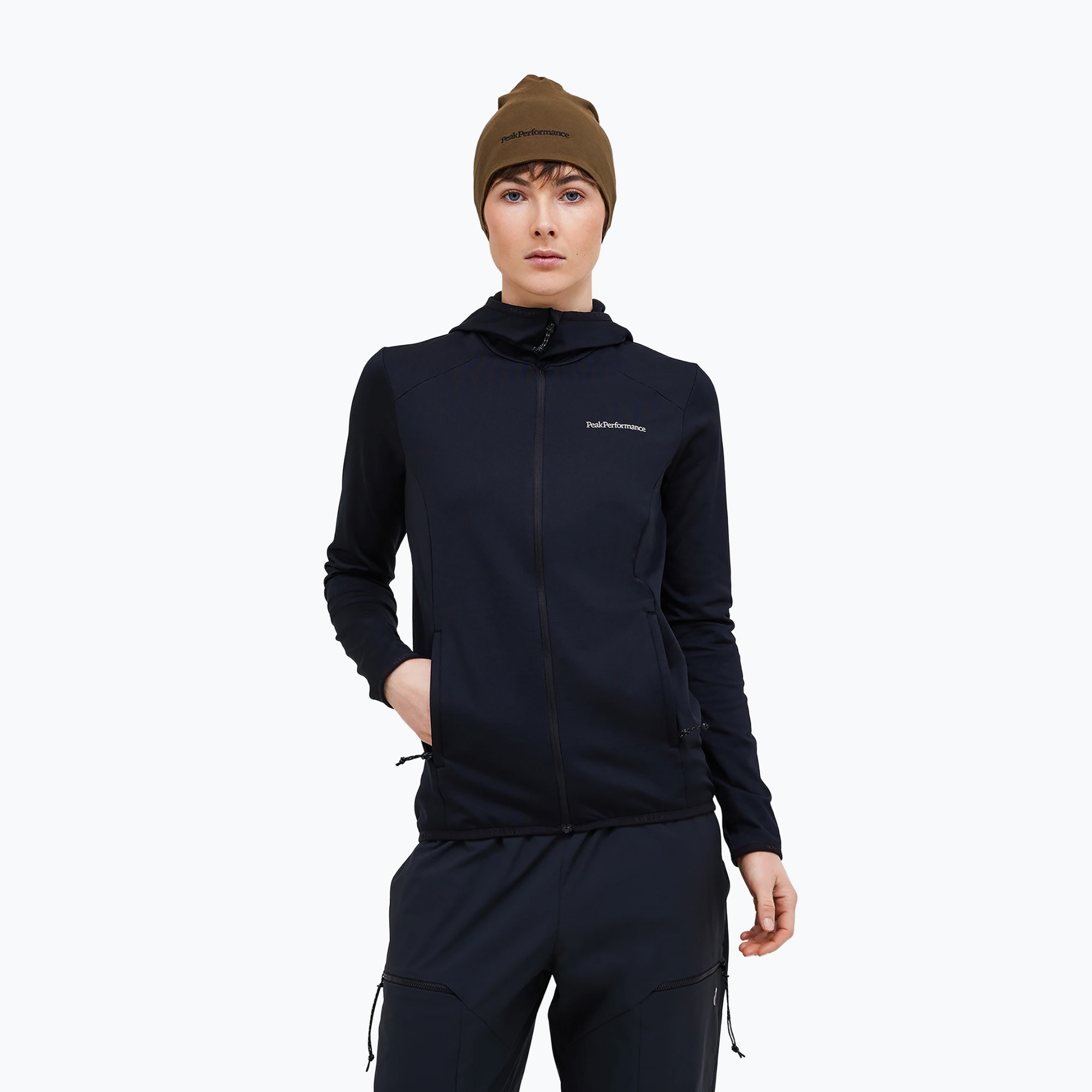 Bluză de trekking pentru femei Peak Performance Light Zip Hood black