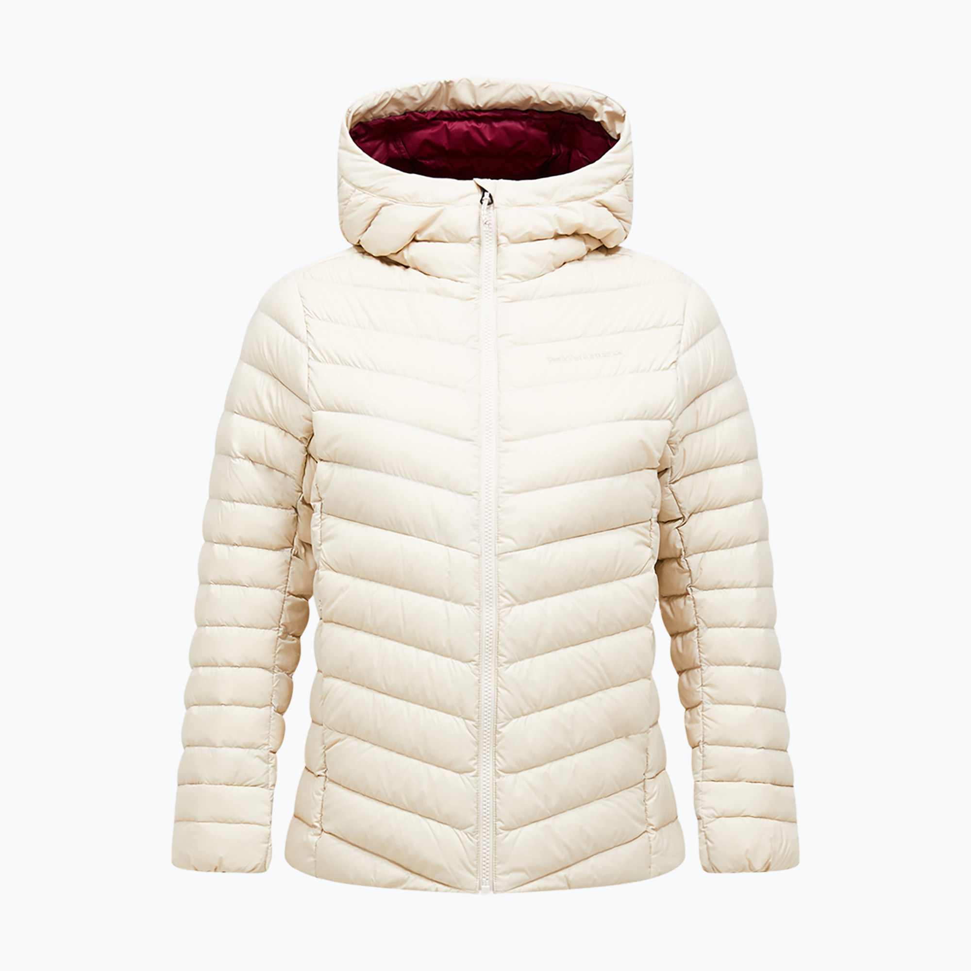 Kurtka puchowa damska Peak Performance Frost Down Hood Jacket Sand Fog
