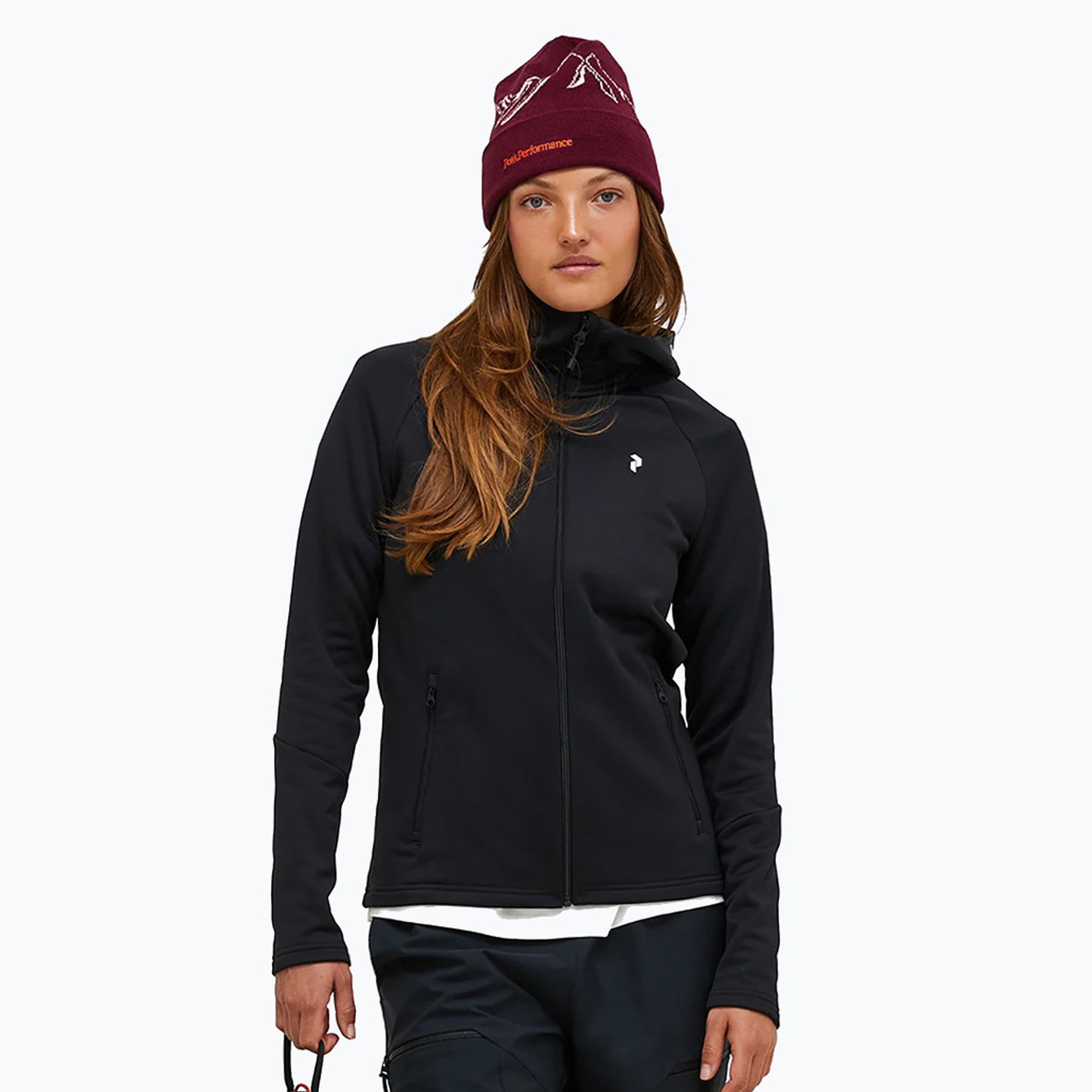 Bluza damska Peak Performance Rider Essentials Zip Hood black/black 