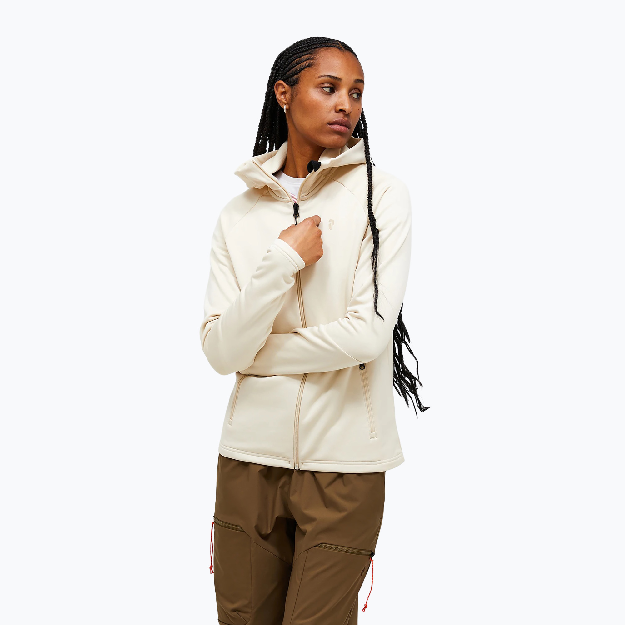 Bluza damska Peak Performance Rider Essentials Zip Hood sand fog/sand fog 