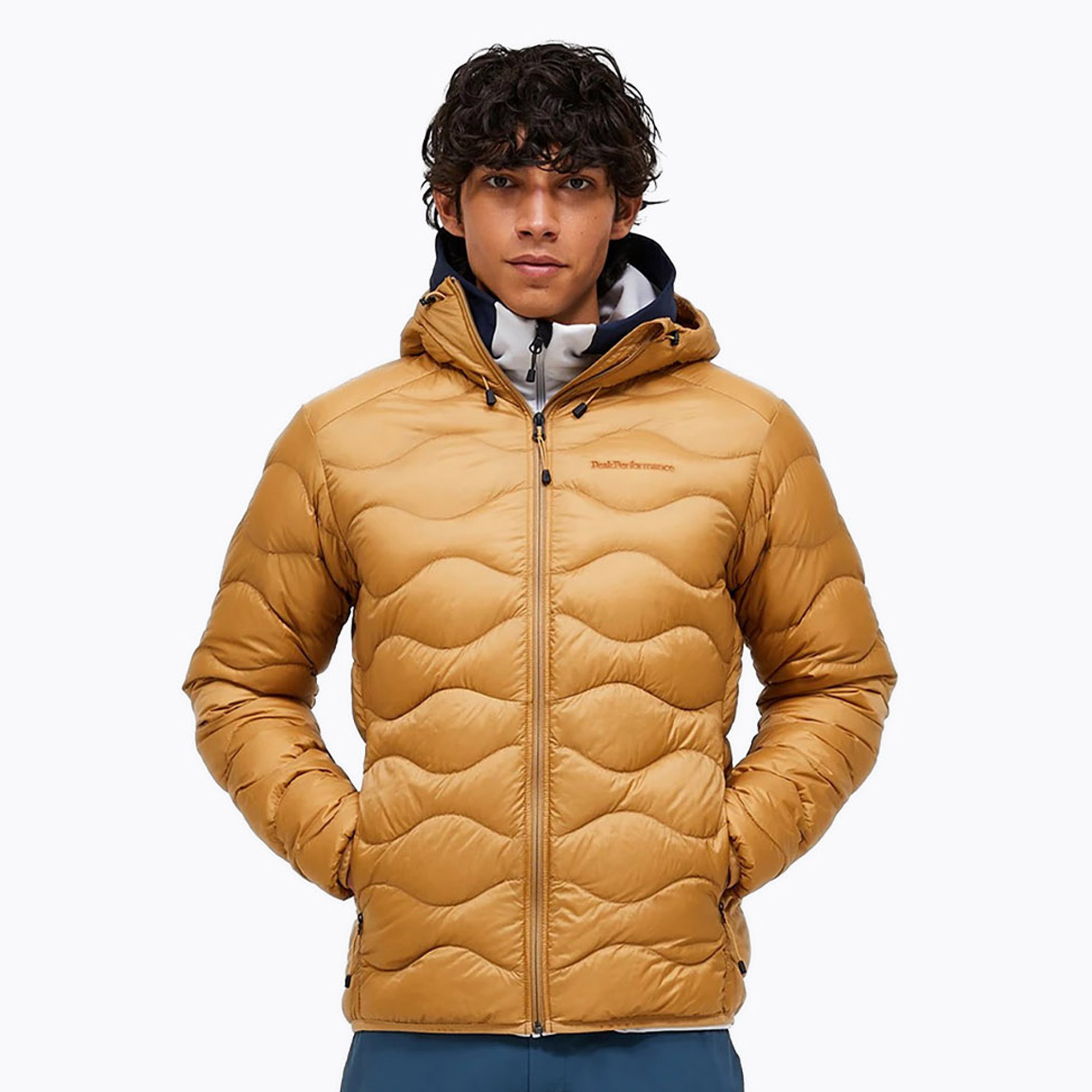 Kurtka puchowa męska Peak Performance Helium Down Hood sierra sand 
