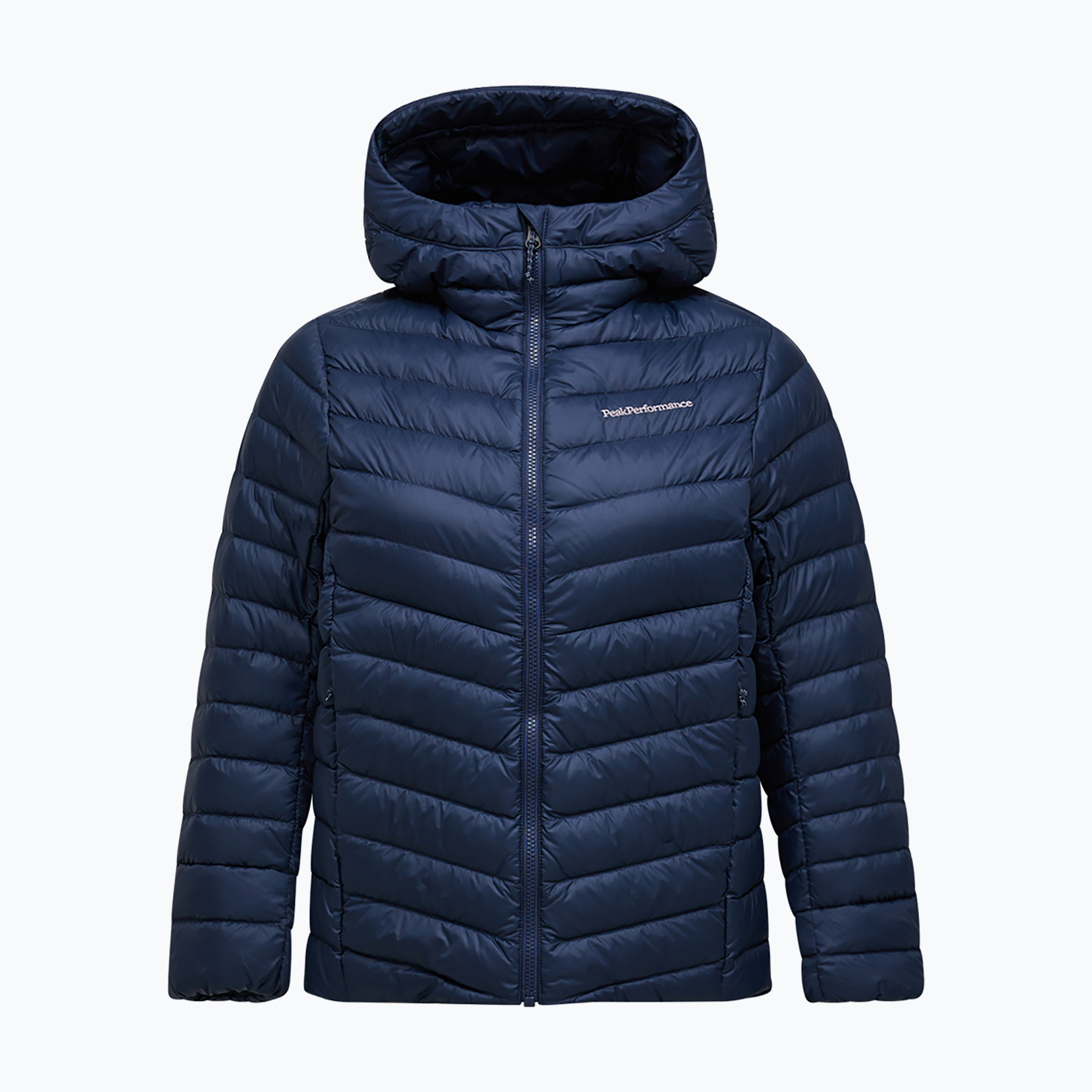 Kurtka puchowa damska Peak Performance Frost Down Hood Jacket blue shadow