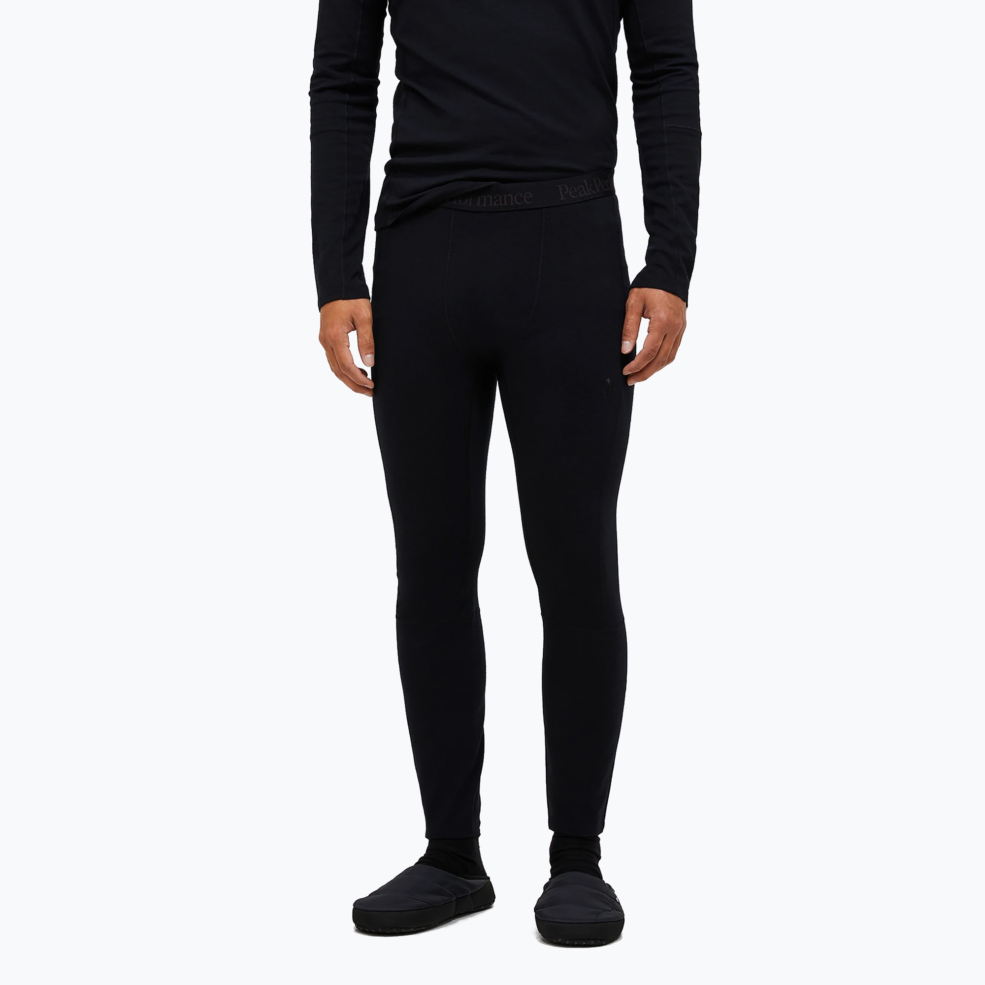 Мъжки термоактивни панталони Peak Performance Magic 7/8 Johns Long Wool-Blend Baselayer black/black