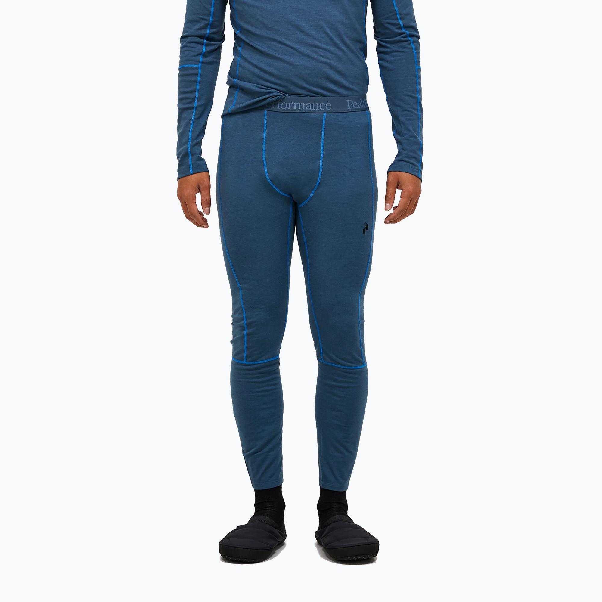 Мъжки термоактивни панталони Peak Performance Magic 7/8 Johns Long Wool-Blend Baselayer mountain lake