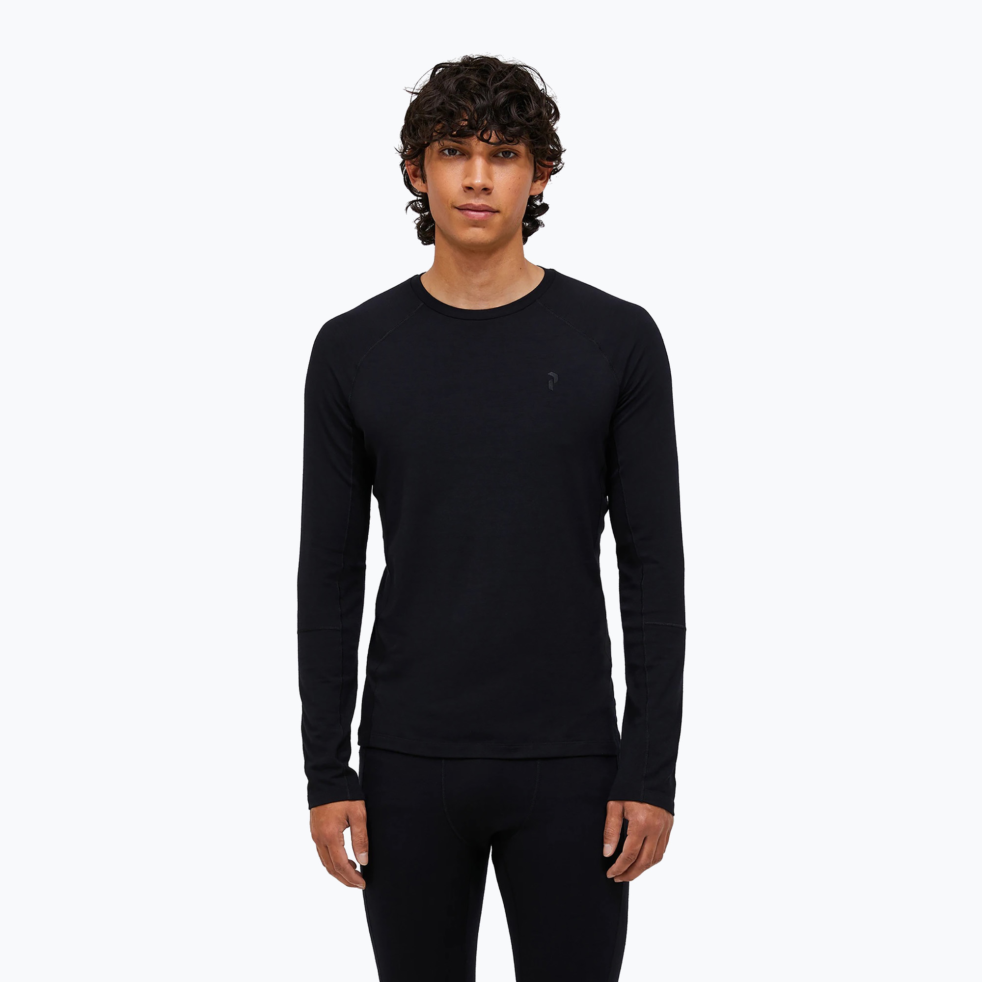 Мъжка термоактивна блуза с дълъг ръкав Peak Performance Magic Crew Wool-Blend Baselayer black/black