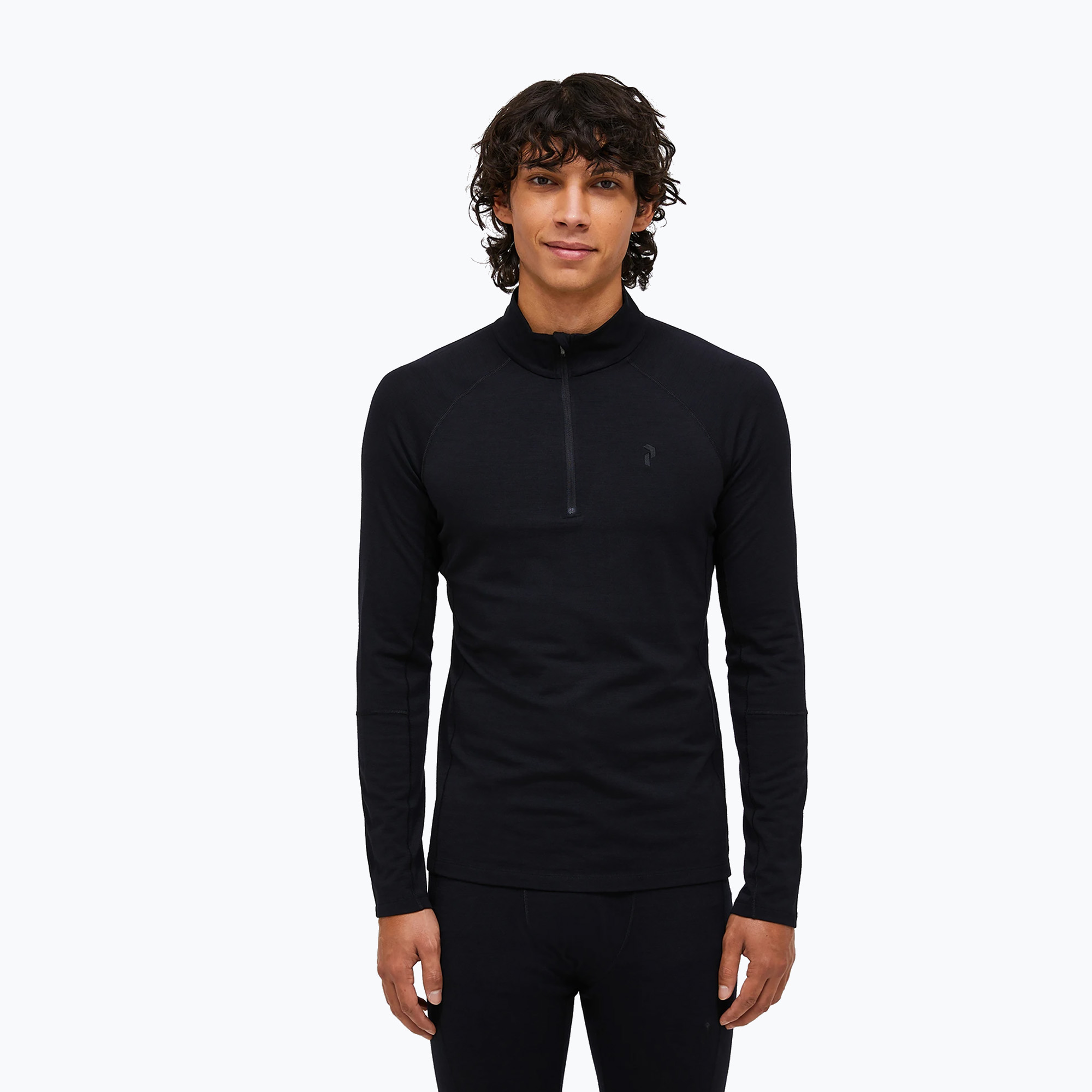Мъжки термоактивен суитшърт Peak Performance Magic Half Zip Wool-Blend Baselayer black/black