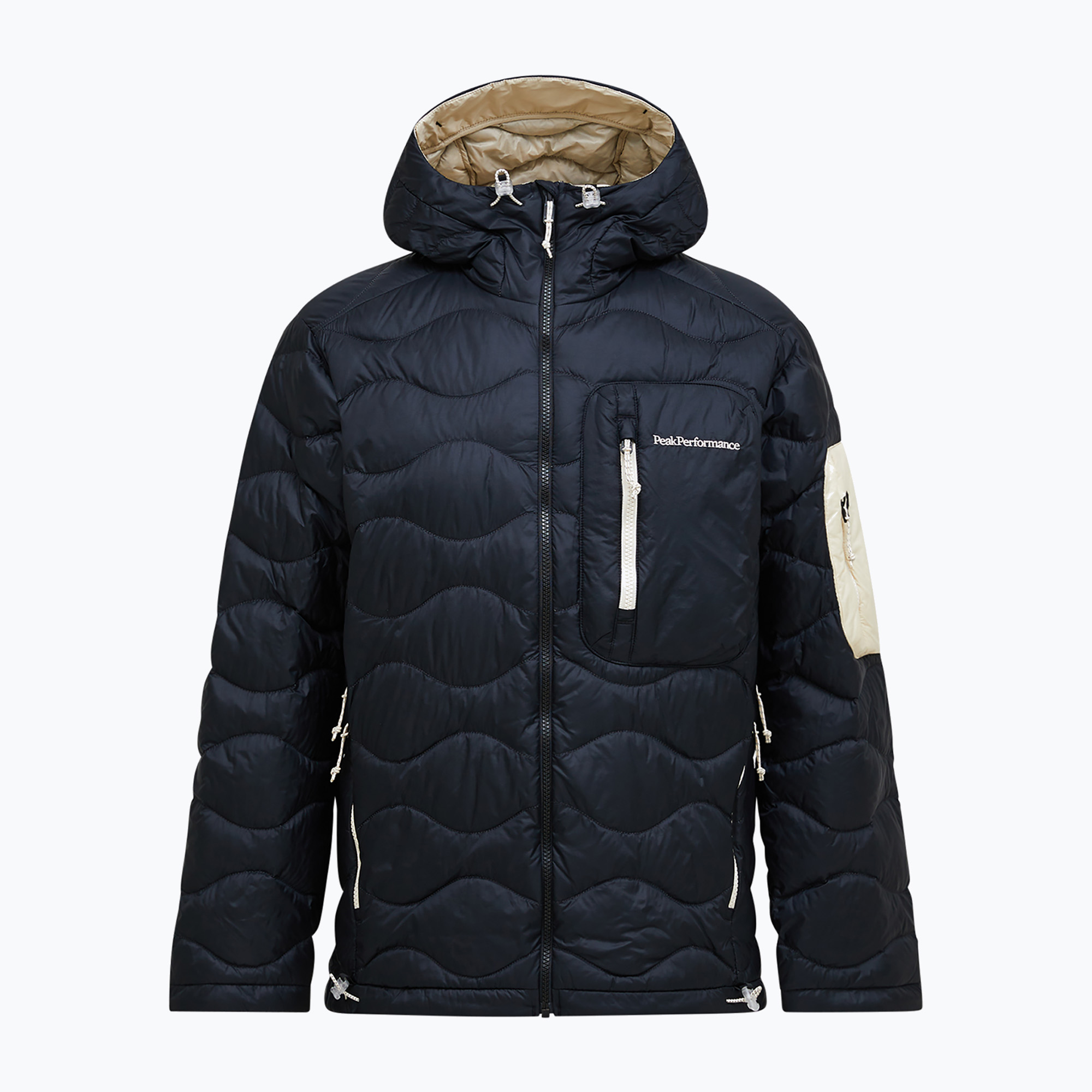 Мъжко пухено яке Peak Performance Helium Utility Down Hood black/sand fog