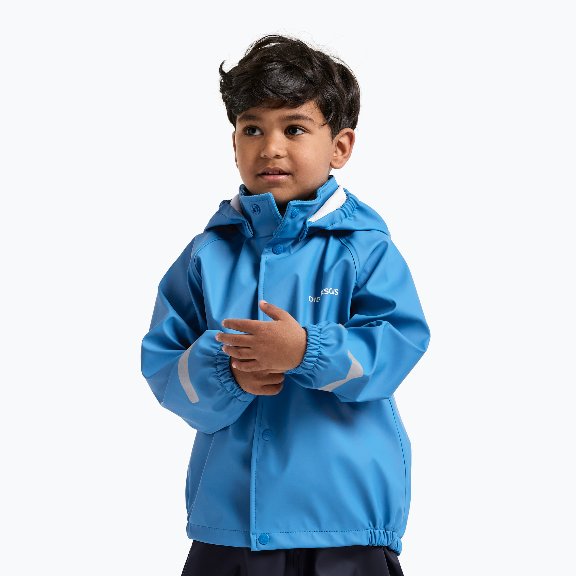 Kurtka przeciwdeszczowa dziecięca Didriksons Slaskeman sharp blue 