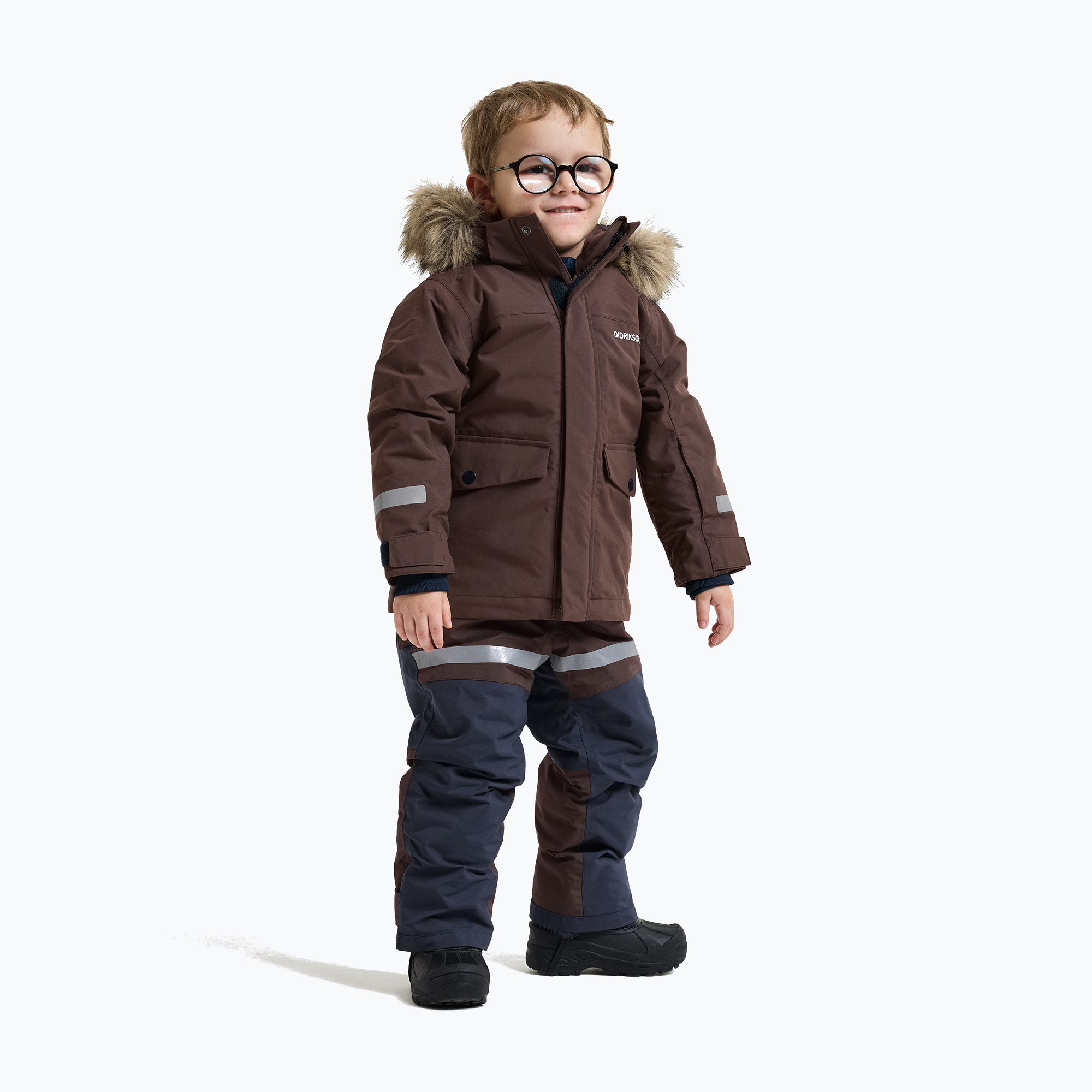Detská zimná bunda Didriksons Bjärven 5 Parka shadow brown