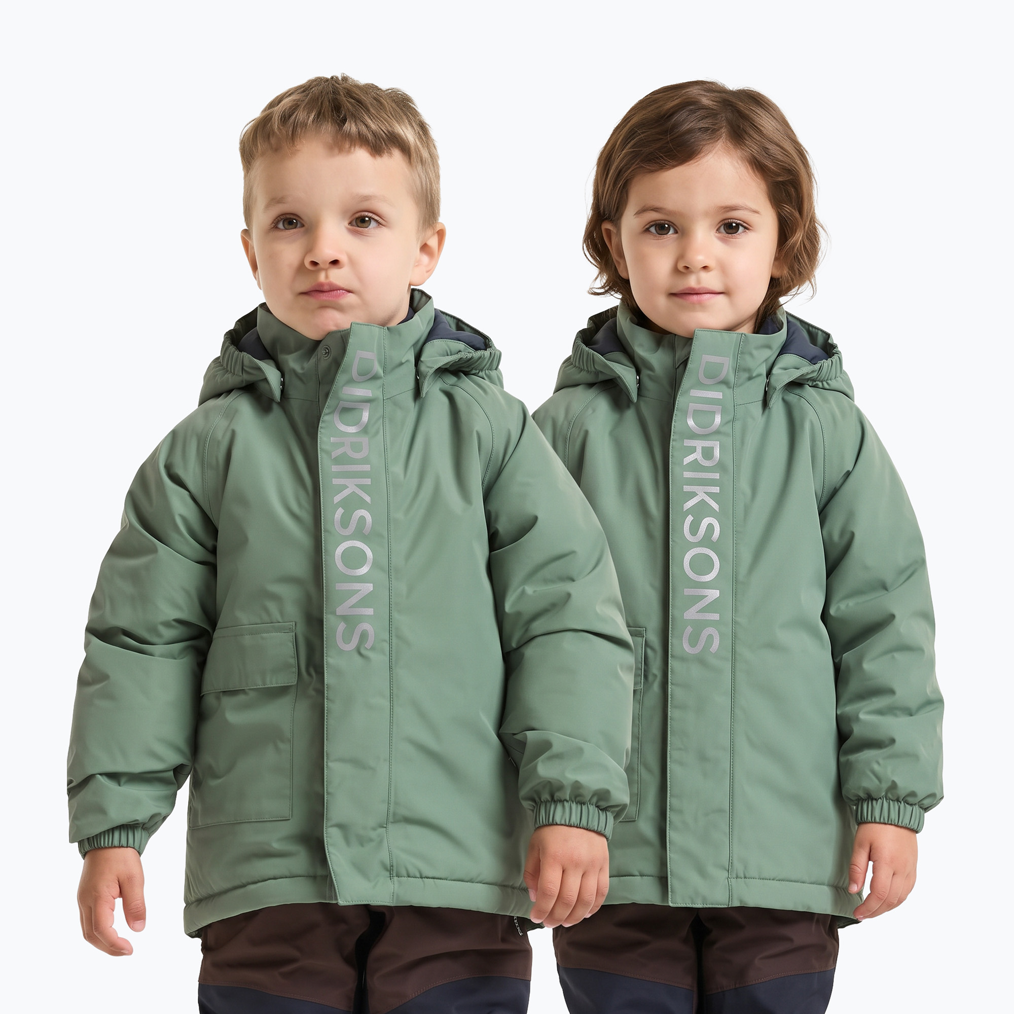 Детско яке Didriksons Talvi 2 dark moss