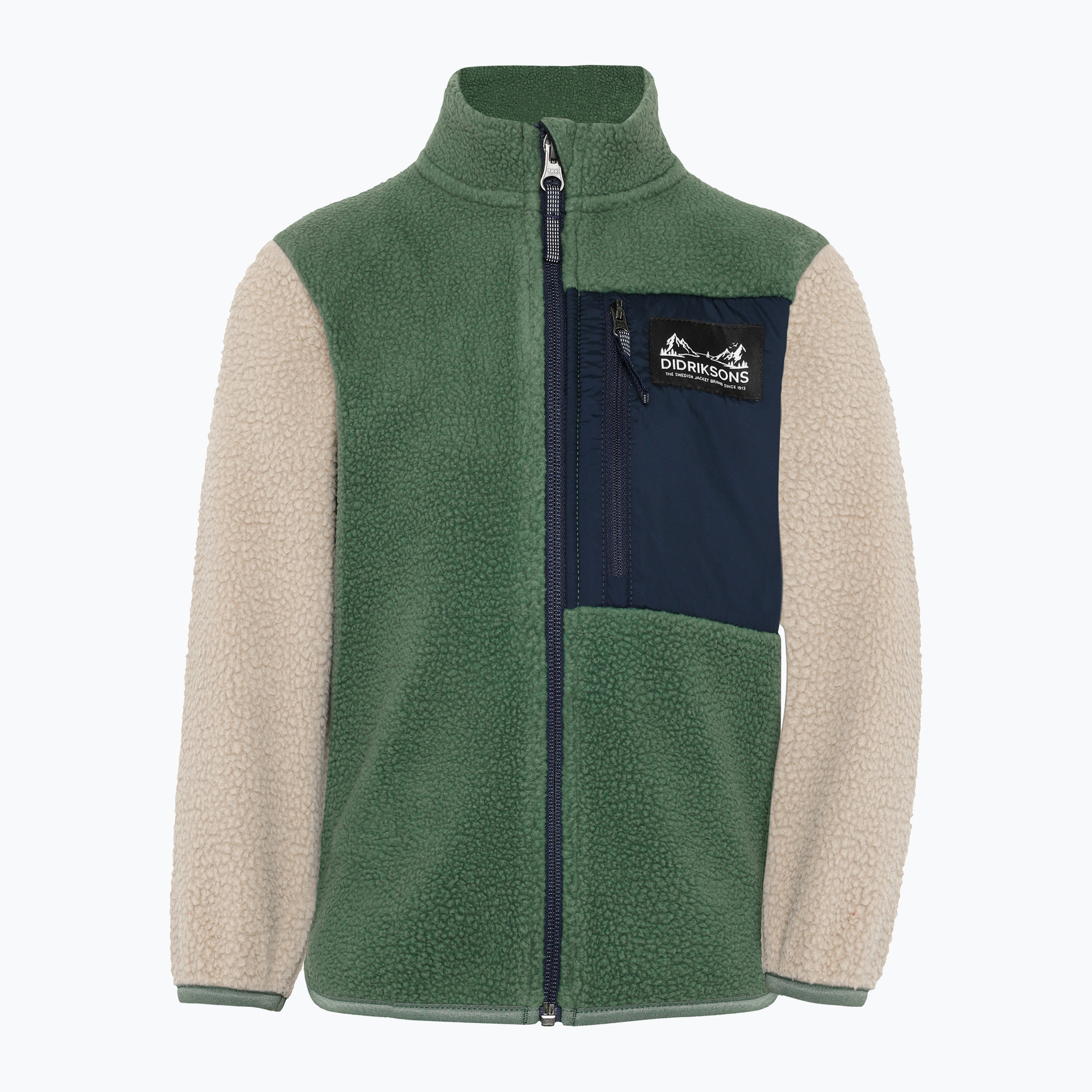 Детски поларен суитшърт Didriksons Anten 2 Fz beach beige