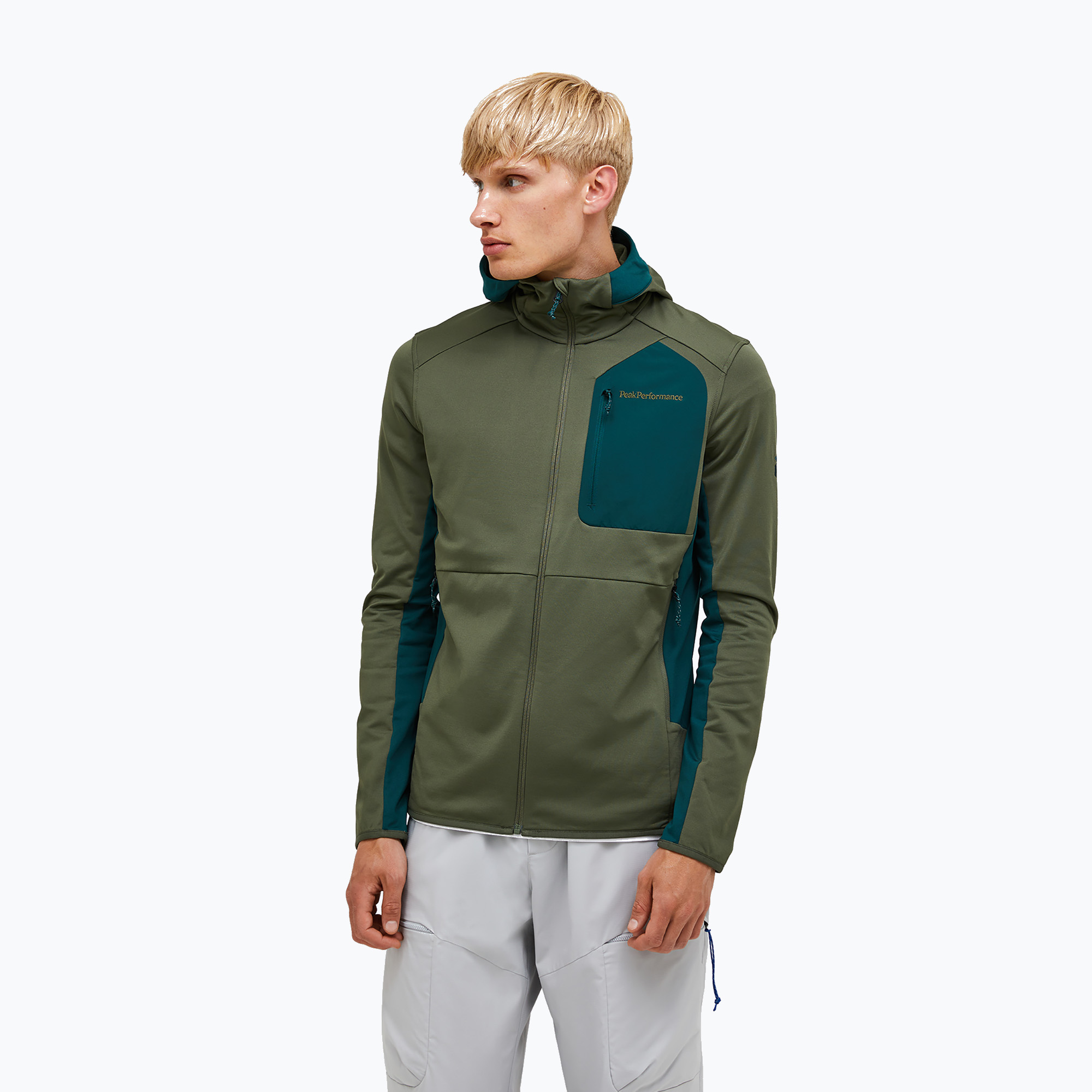 Pánska mikina Peak Performance Utility Light Zip pine needle/ponderosa pine