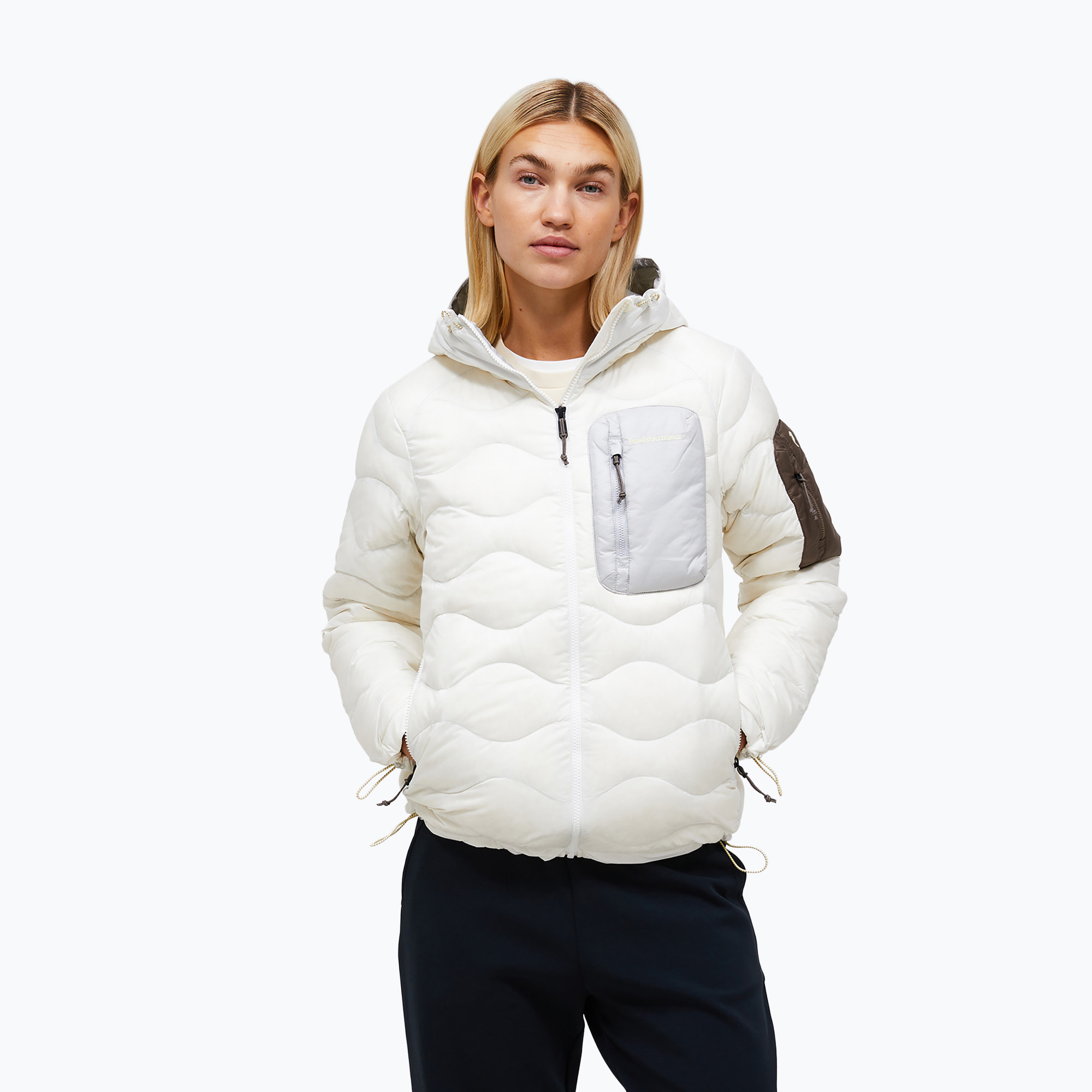 Kurtka puchowa damska Peak Performance Helium Utility Down offwhite/antarctica 