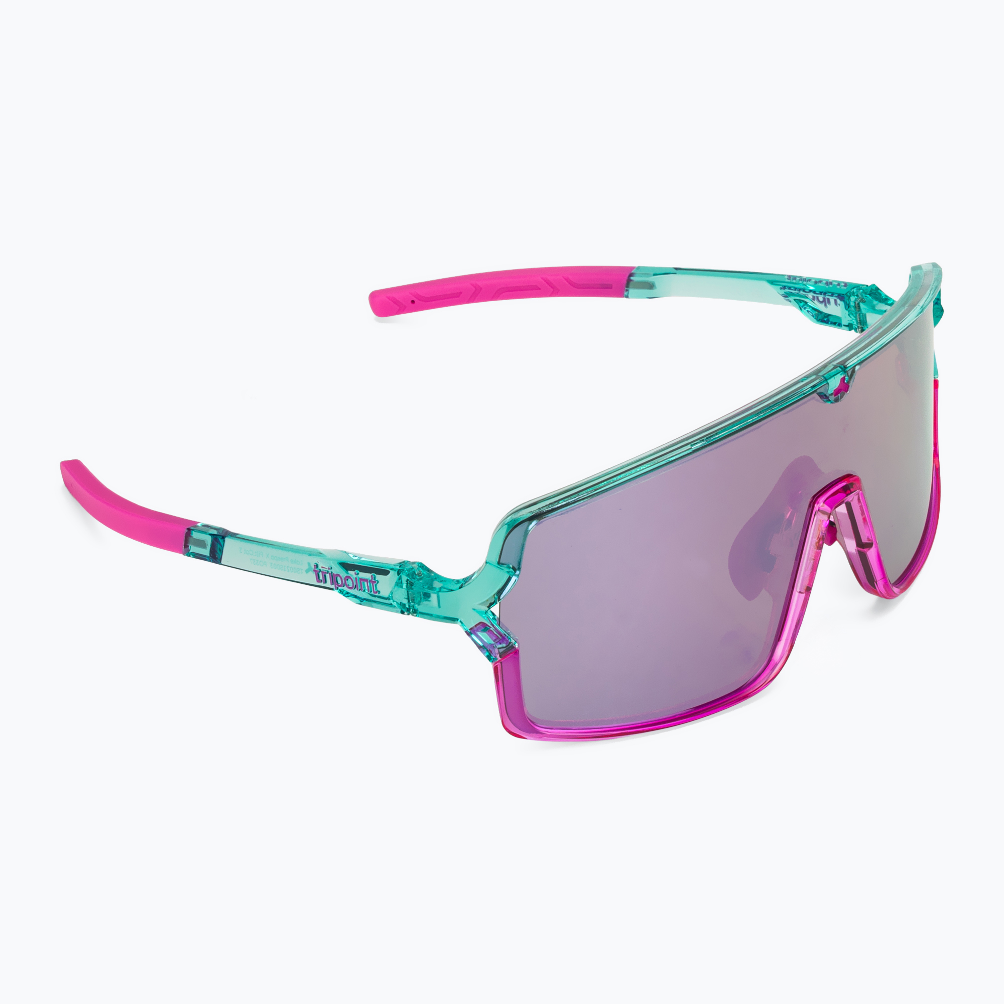 Ochelari de soare Tripoint 008 Lake Prespa X crystal neon turquoise/brown/pink multi