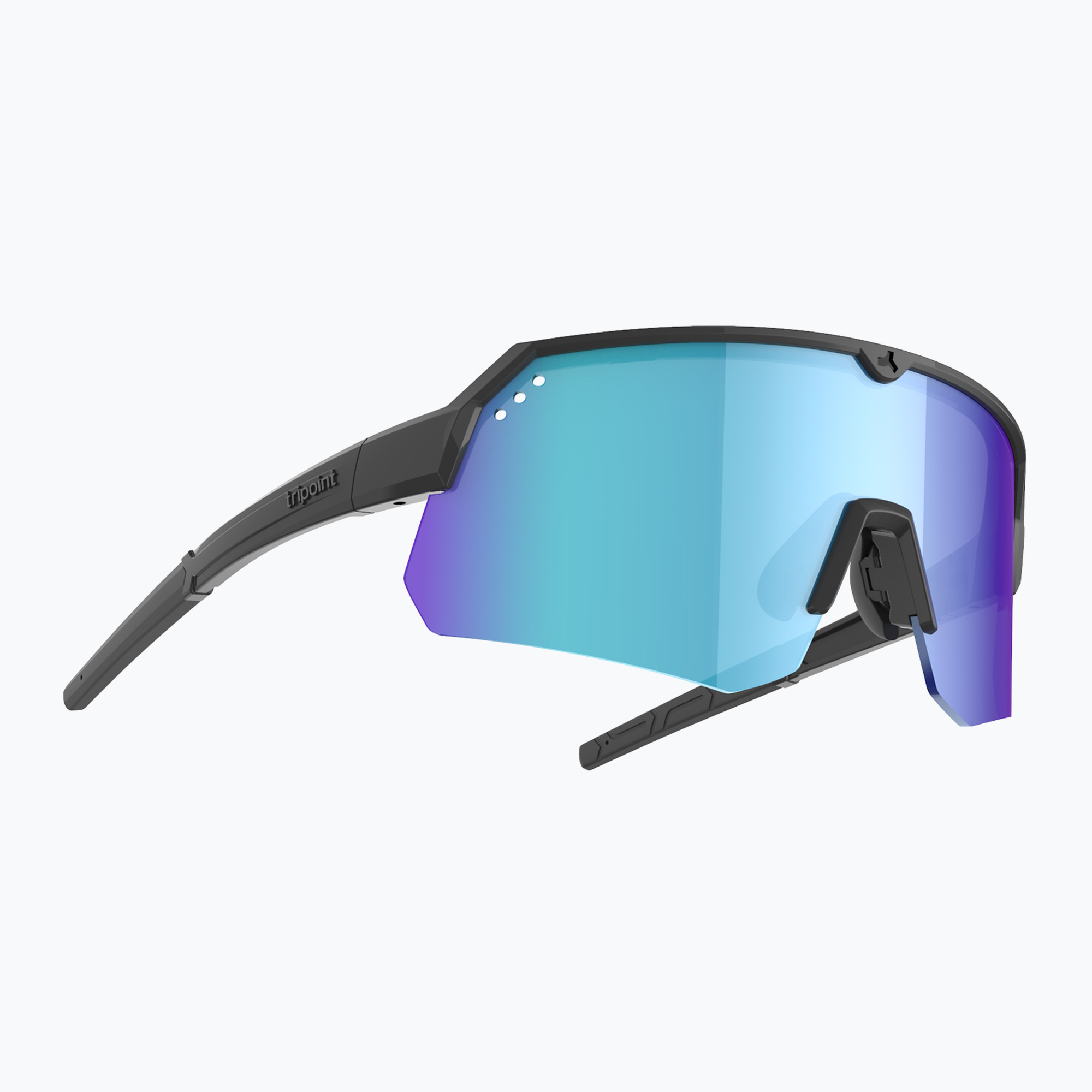 Slnečné okuliare Tripoint 001 Treriksroset matt black/smoke/blue multi (001 Treriksroset TRIS001-BL-063)