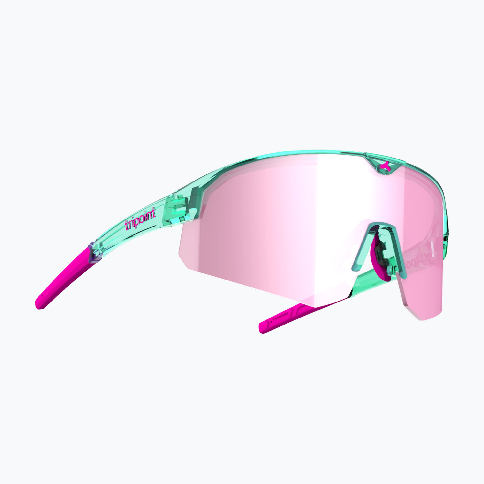 Ochelari de soare Tripoint 005 Lake Victoria transparent neon turquoise/brown/pink multi