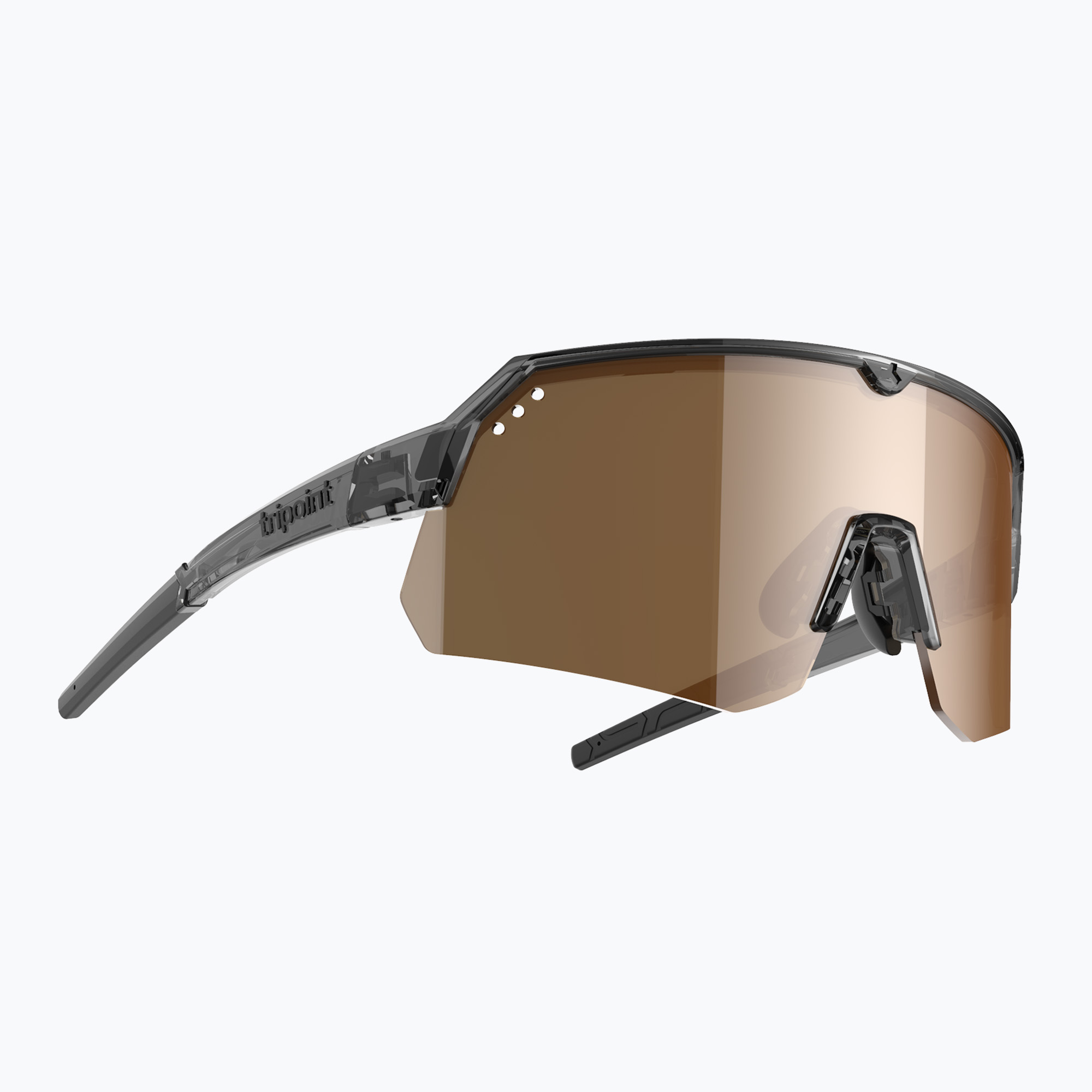 Ochelari de soare  Tripoint 001 Treriksroset TRI-X Polarized shiny black/brown/silver mirror