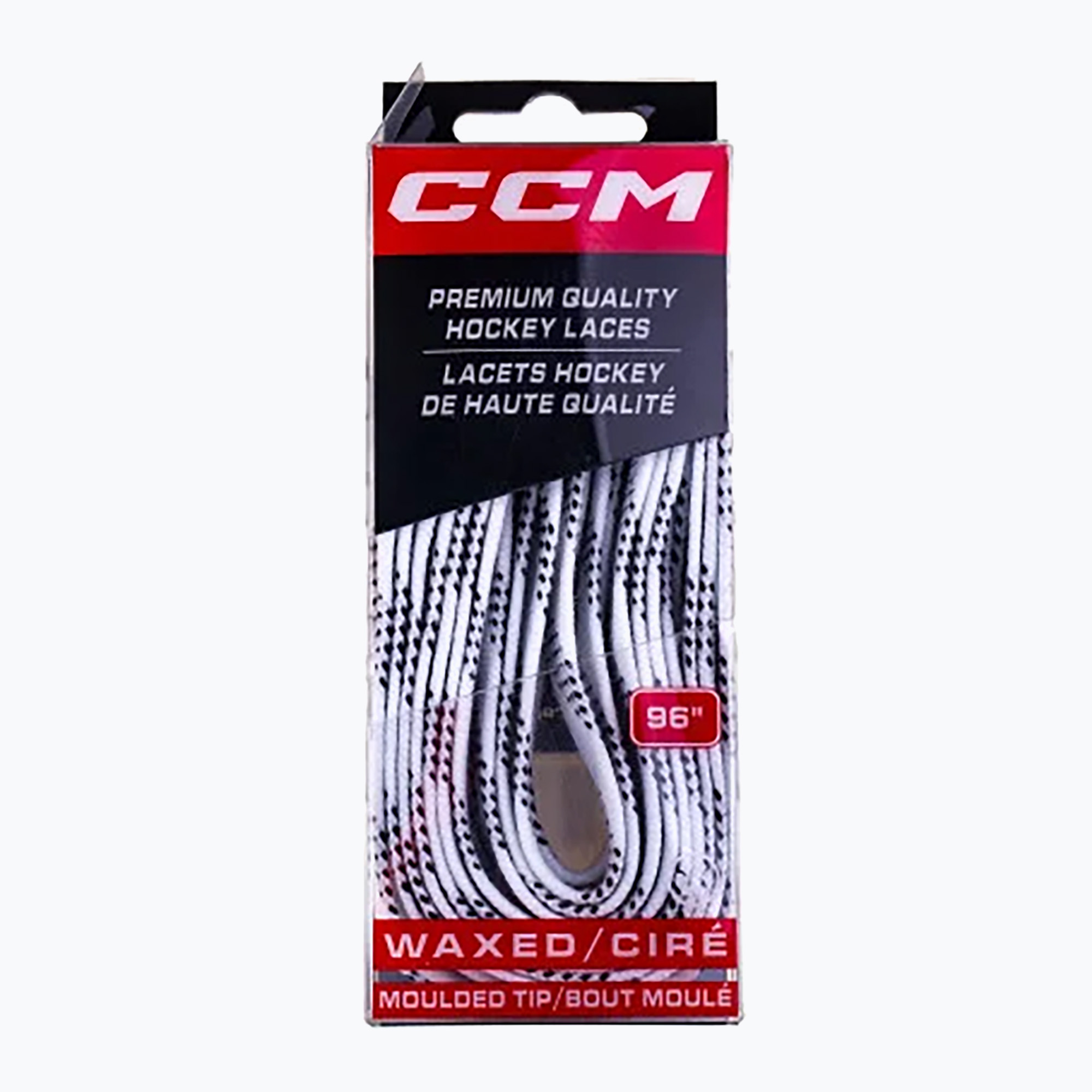 Șireturi pentru patine CCM Proline Waxed white (Proline Waxed ACLACEWAX)