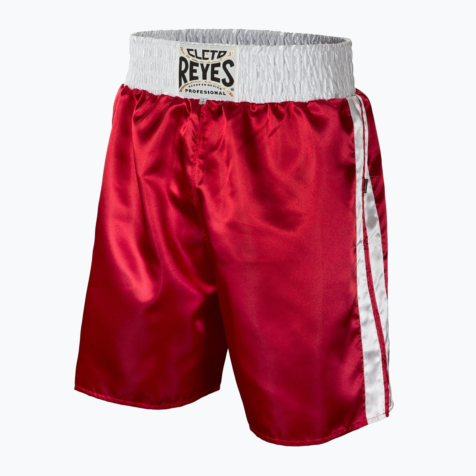 Spodenki bokserskie męskie Cleto Reyes Satin Boxing red/white 