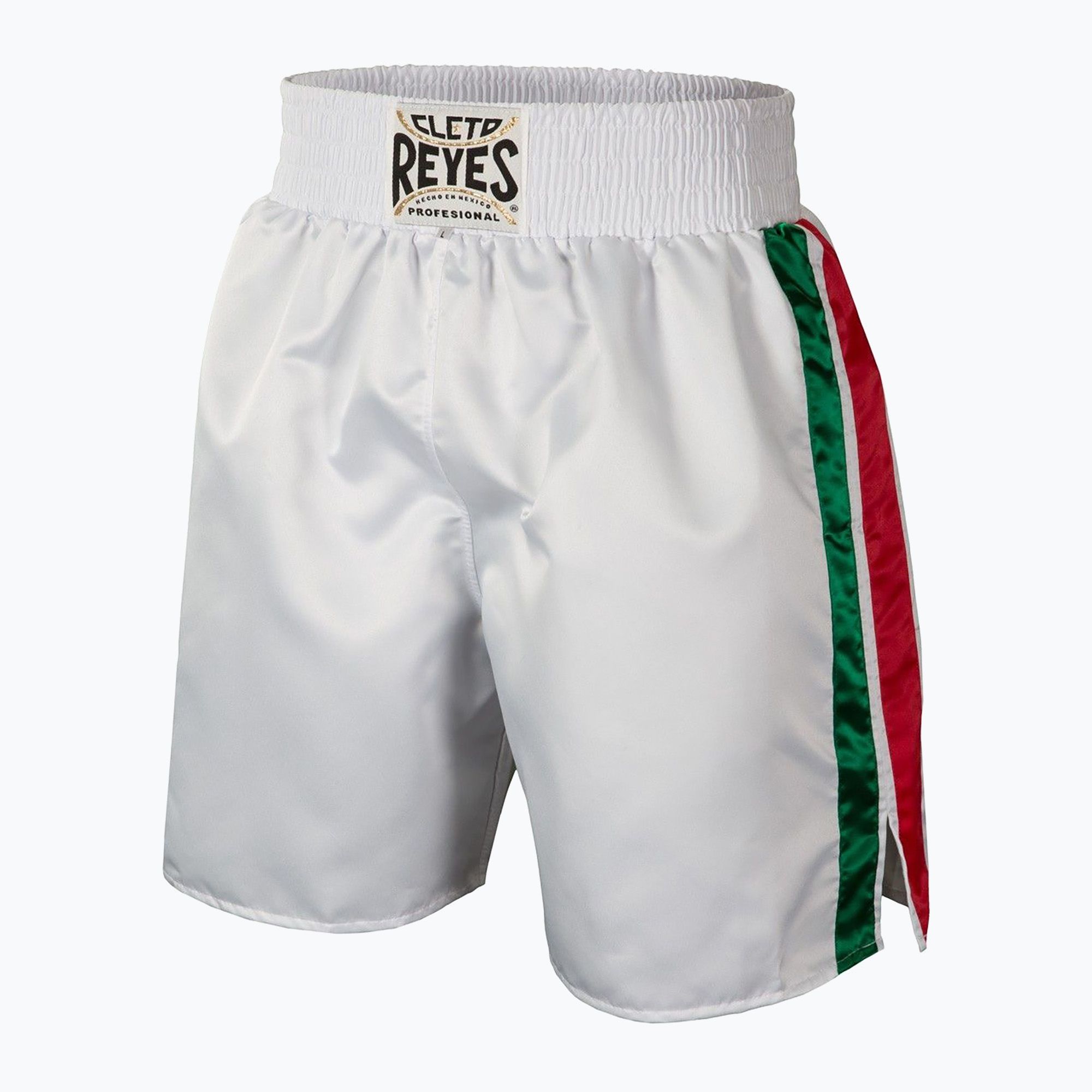 Spodenki bokserskie męskie Cleto Reyes Satin Boxing white/green/red 