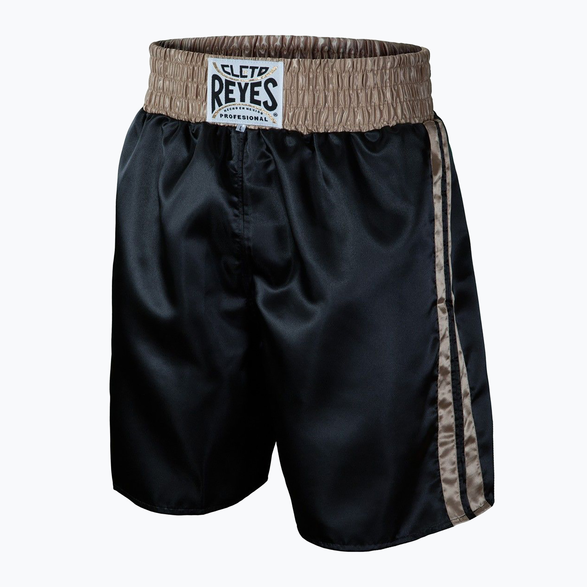 Spodenki bokserskie męskie Cleto Reyes Satin Boxing black/gold 