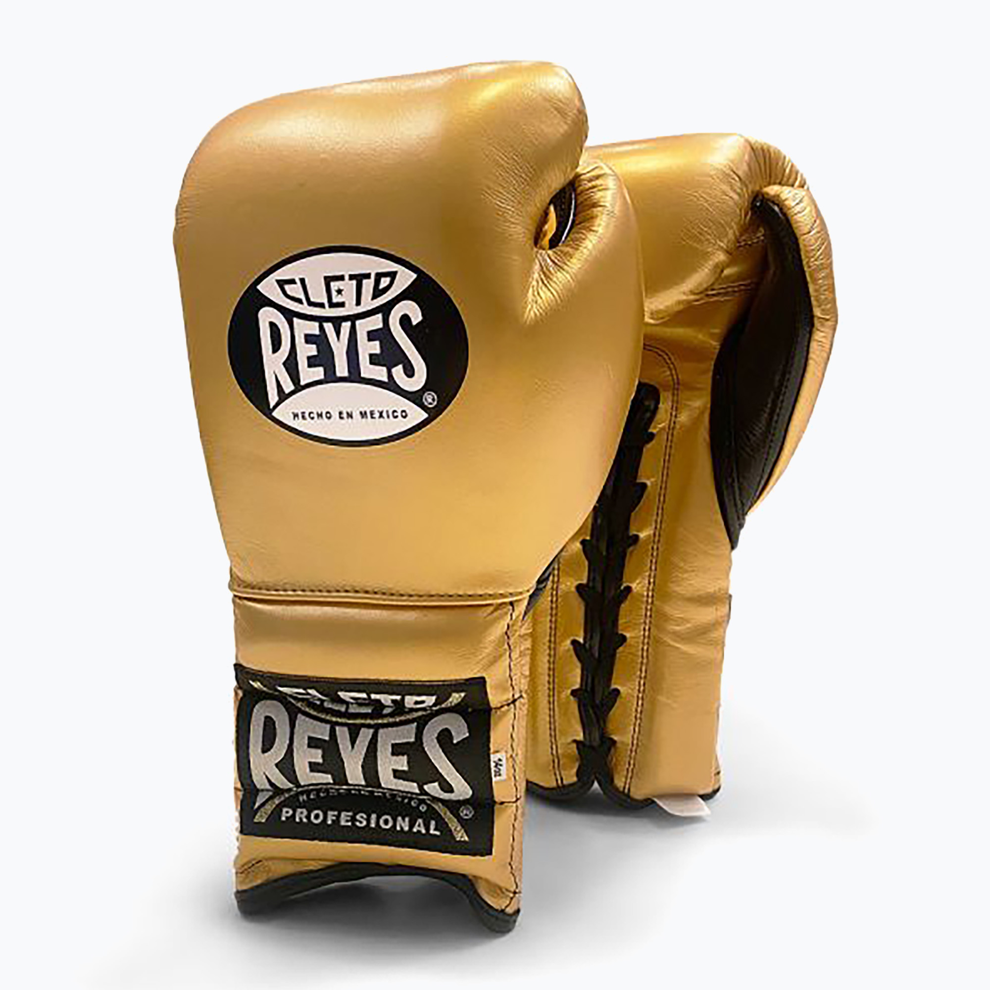 Rękawice bokserskie Cleto Reyes Lace Up Sparring gold 