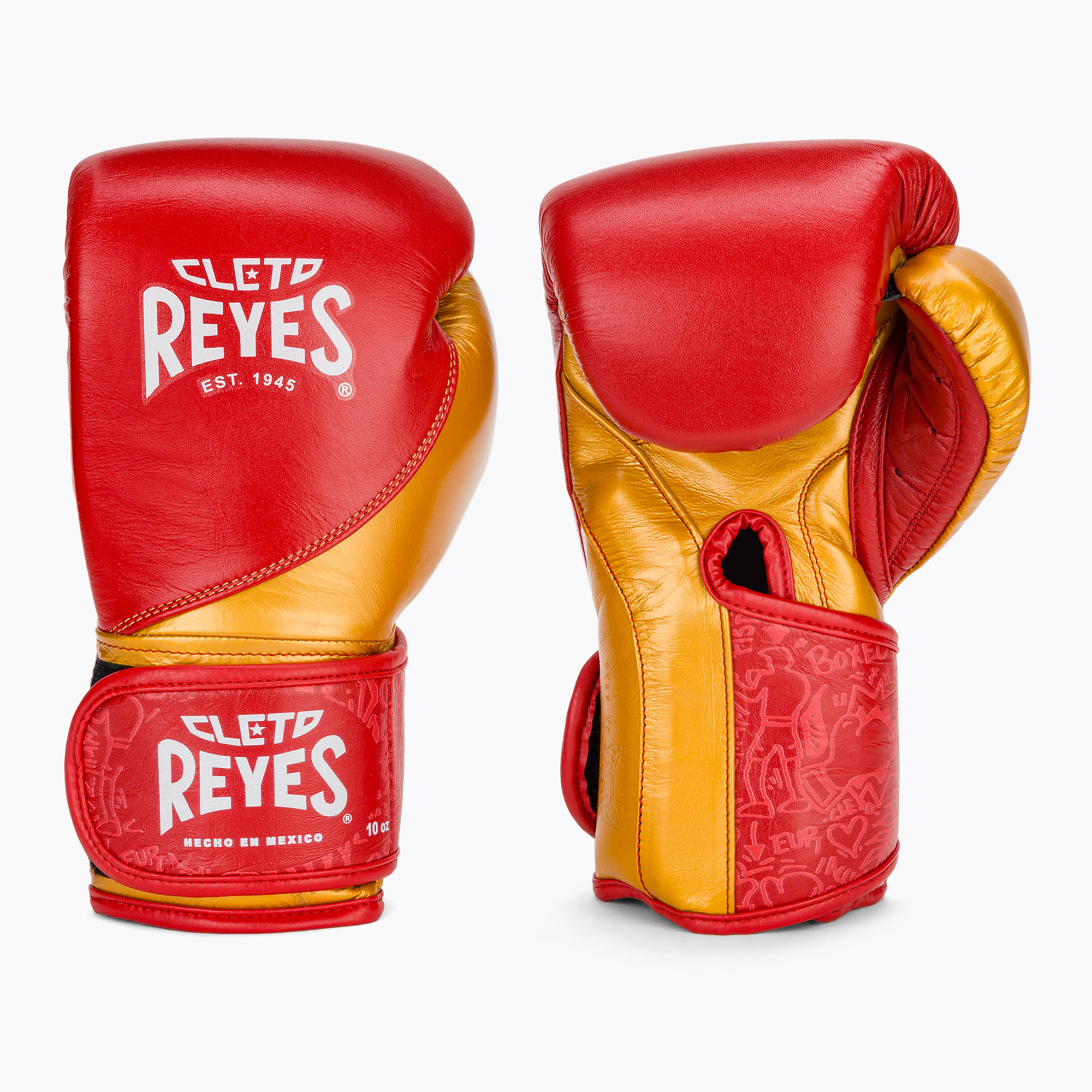 Mănuși de box Cleto Reyes High Precision Training Leather red/gold