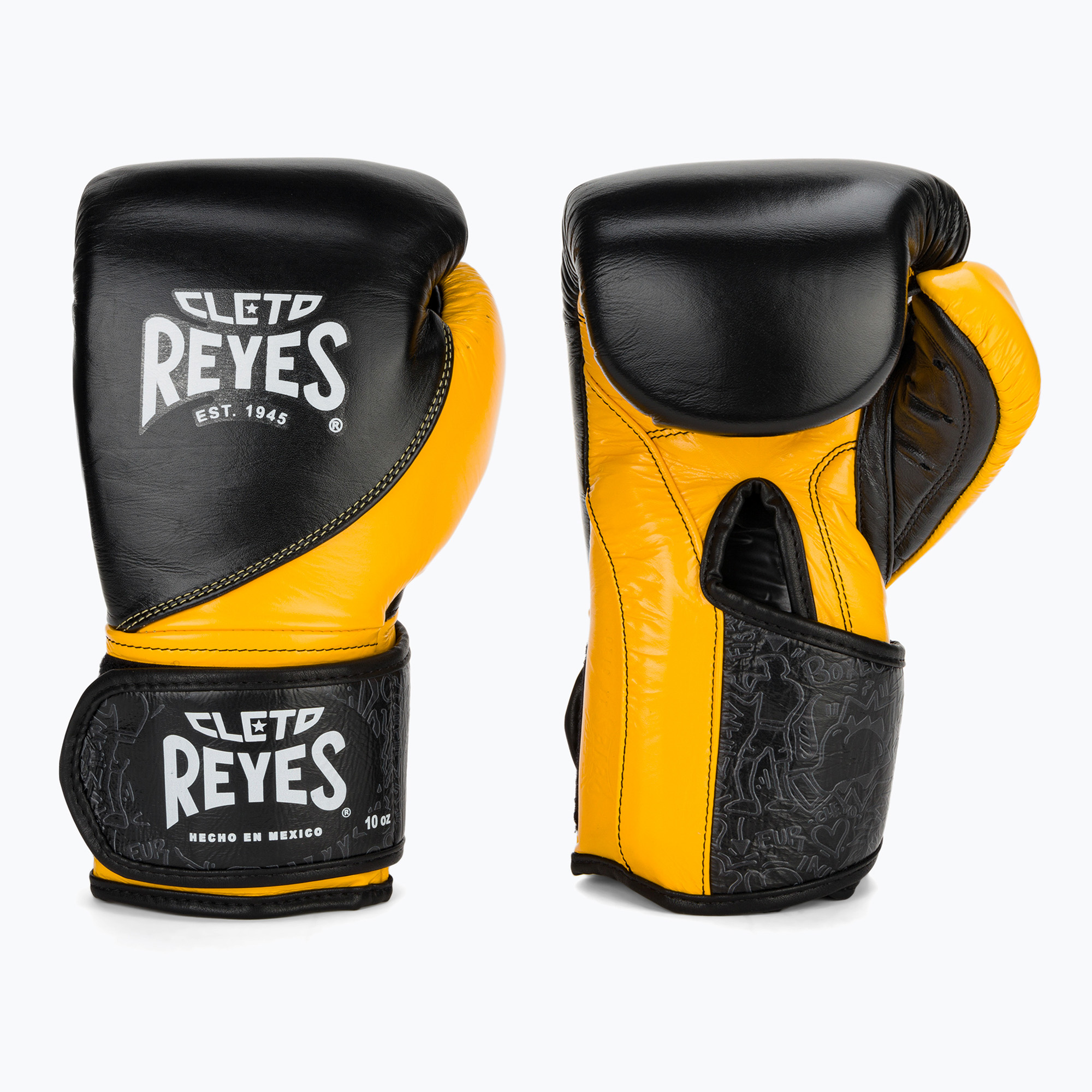Mănuși de box Cleto Reyes High Precision Training Leather black/yellow