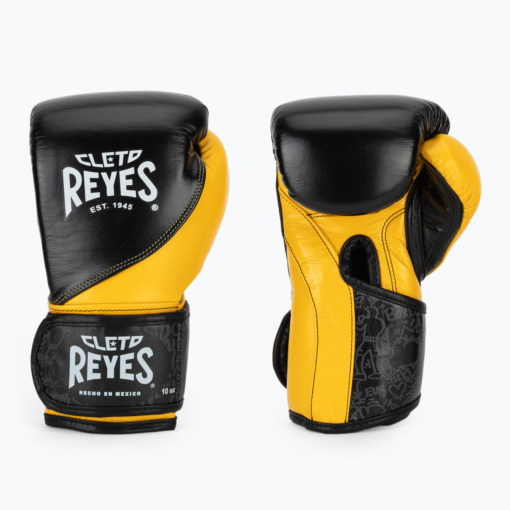 Боксови ръкавици Cleto Reyes High Precision Training Leather black yellow