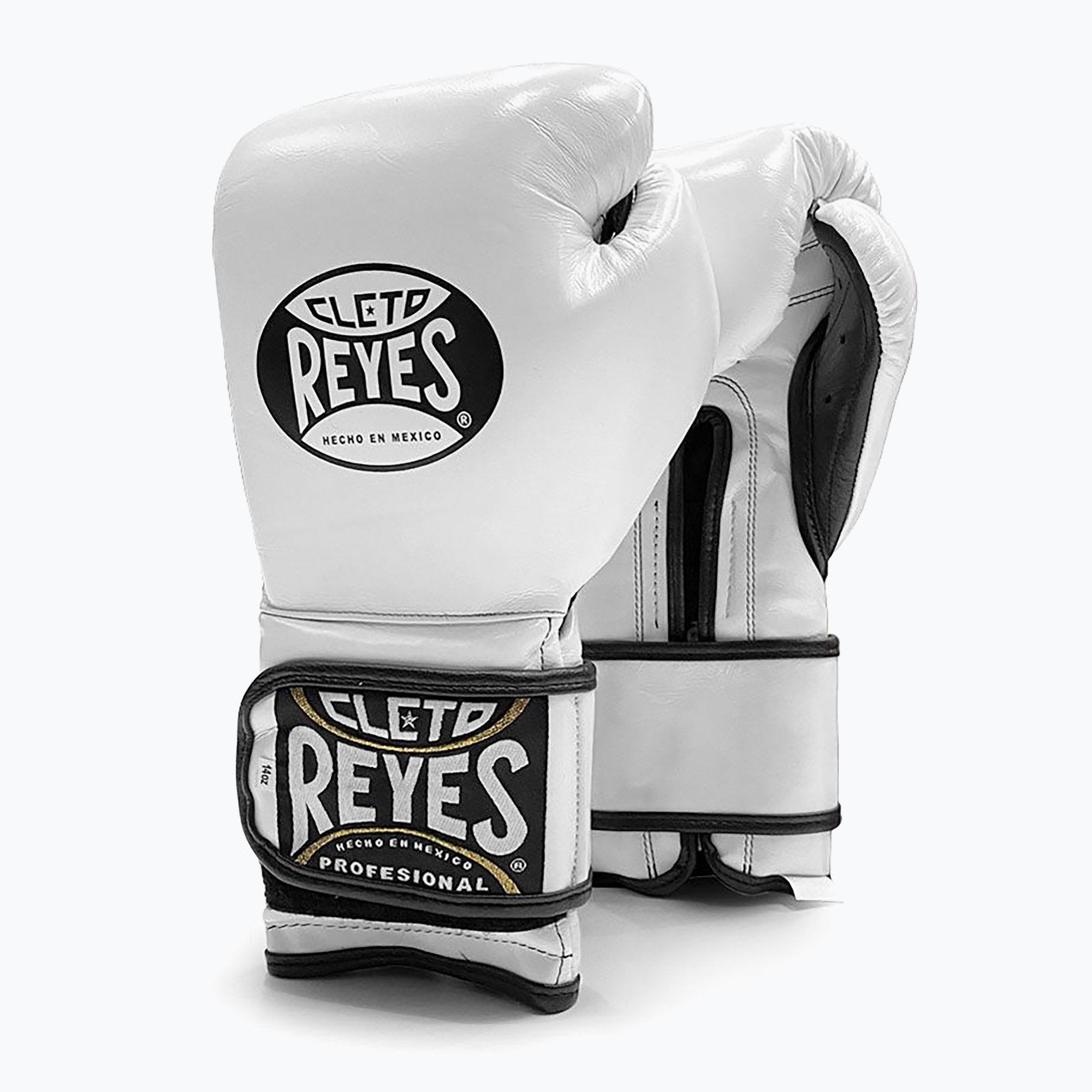 Rękawice bokserskie Cleto Reyes Velcro Sparring white/black 
