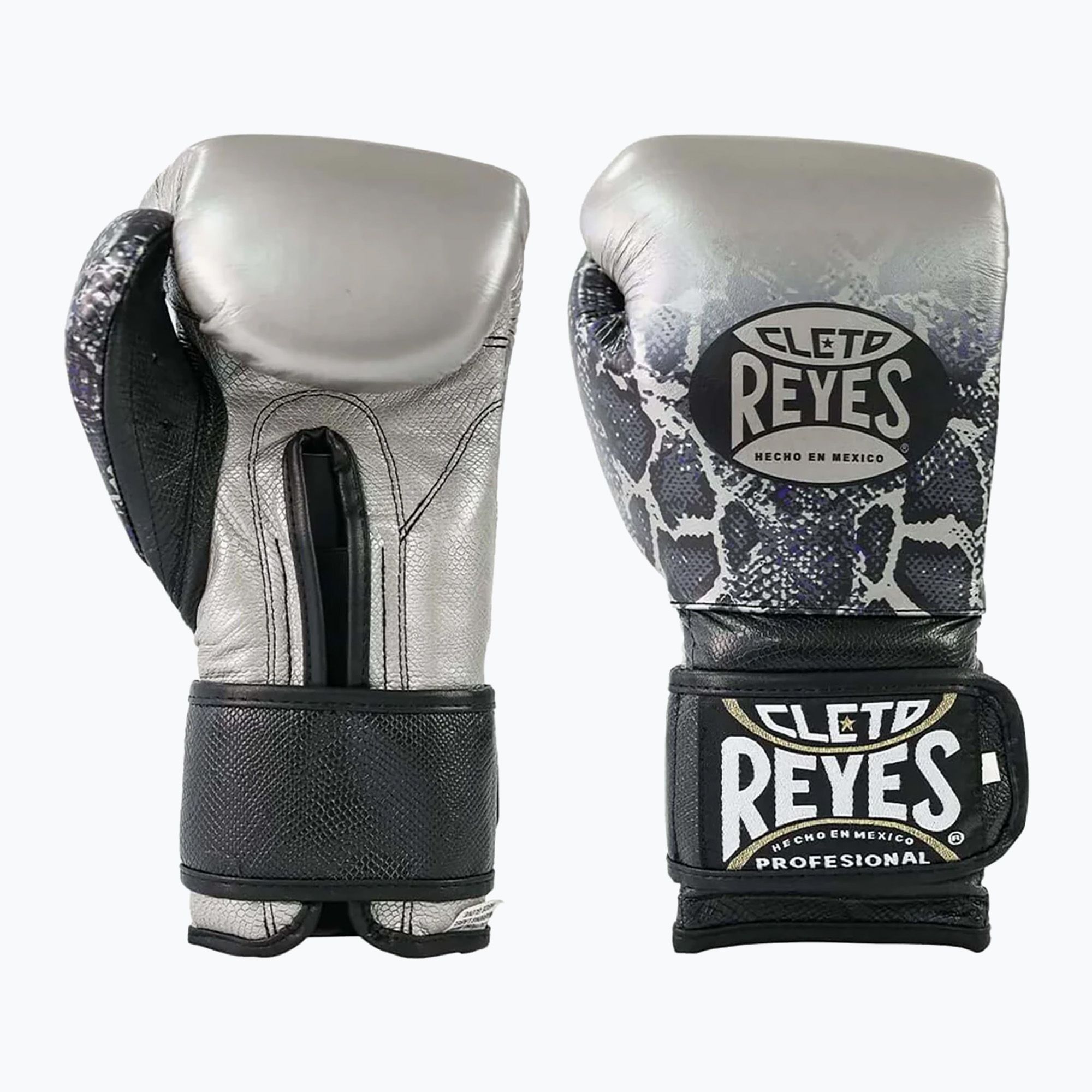 Rękawice bokserskie Cleto Reyes Velcro Sparring silver/black 