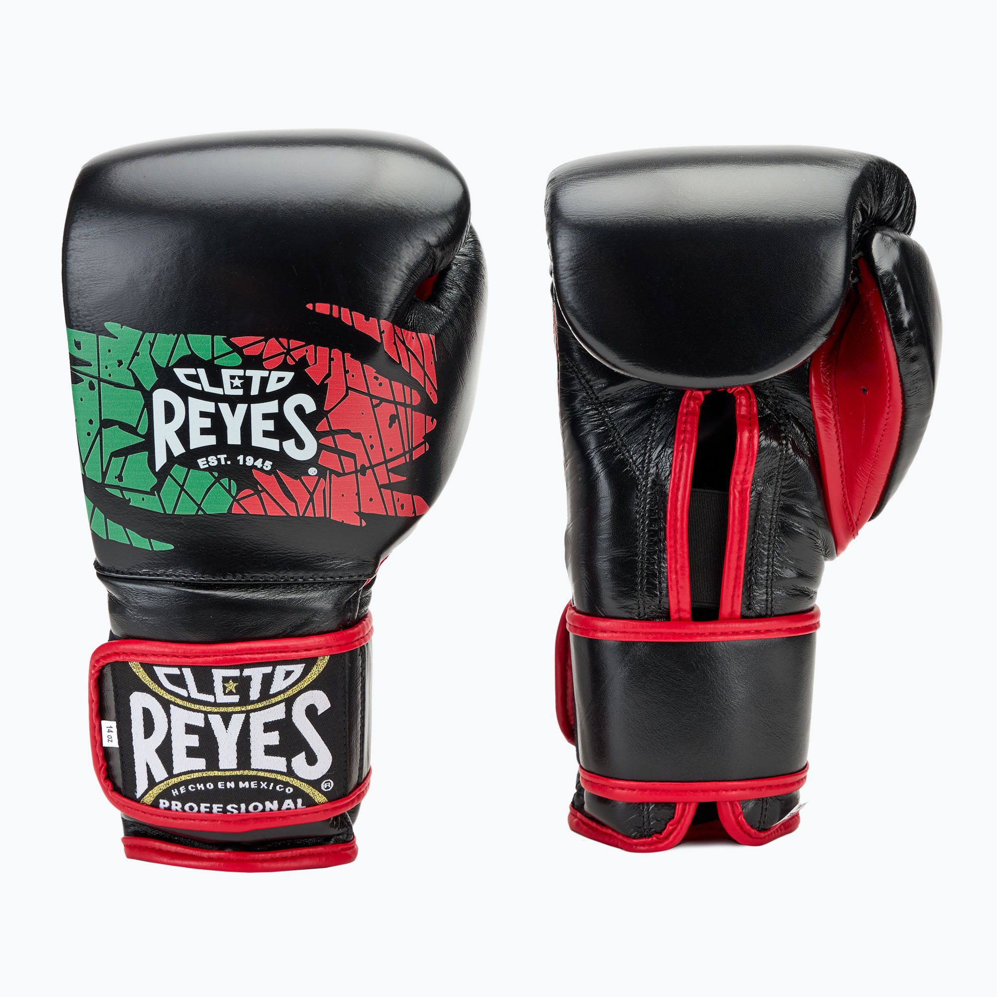 Rękawice bokserskie Cleto Reyes Velcro Sparring black/red/white green red 