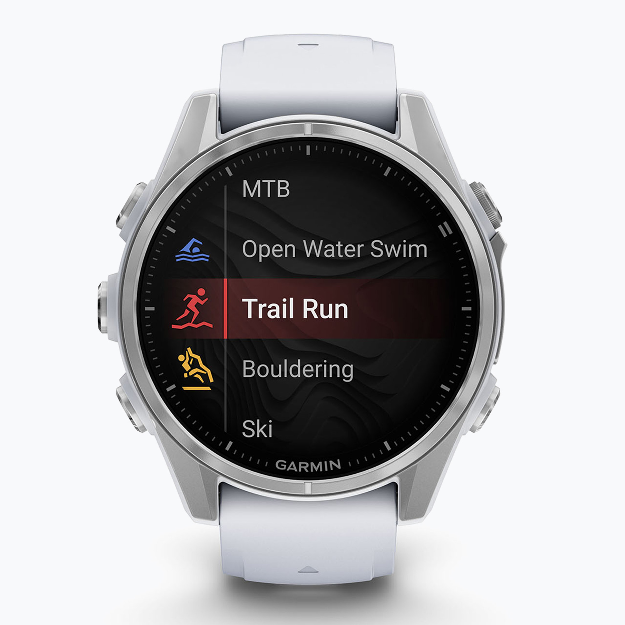 Uhr Garmin Fenix 8 43 mm Amoled silver/white stone