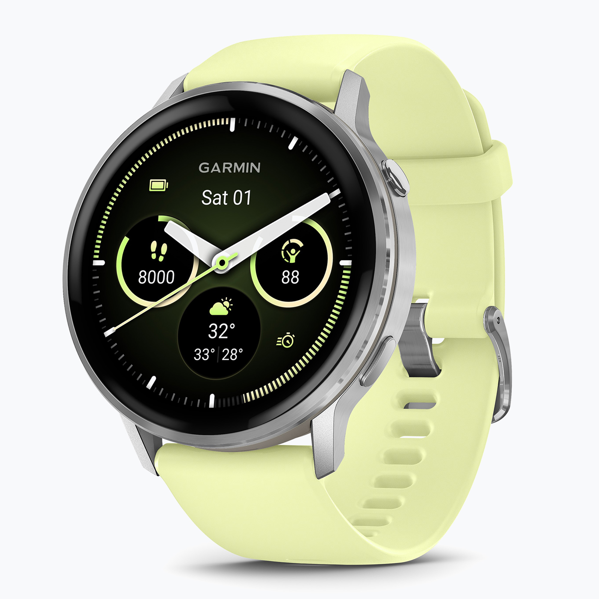 Uhr Garmin Venu 4 45 mm silver/citron