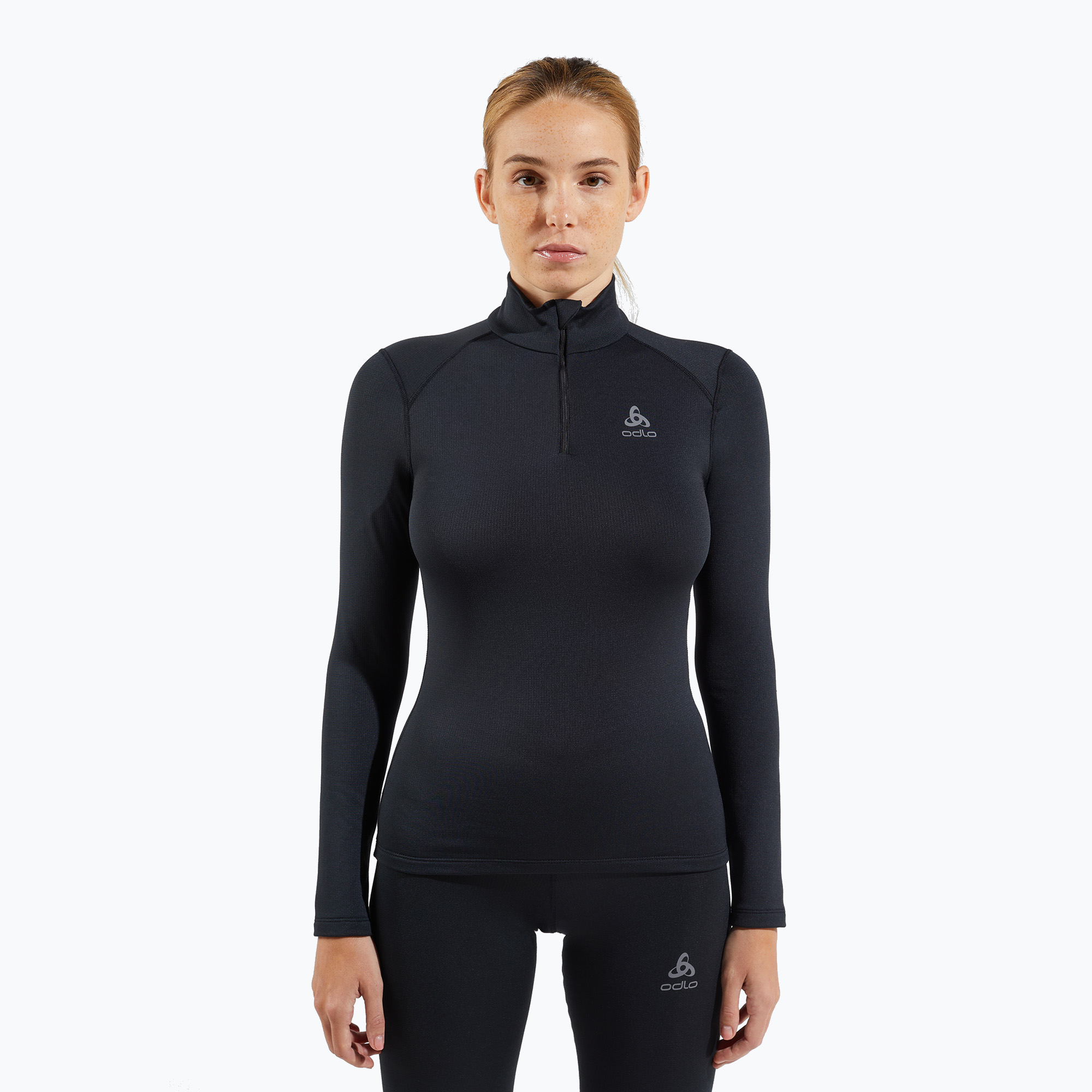 Дамска термоактивна блуза с дълъг ръкав ODLO Fundamentals Active Warm Bl Top Turtle Neck black